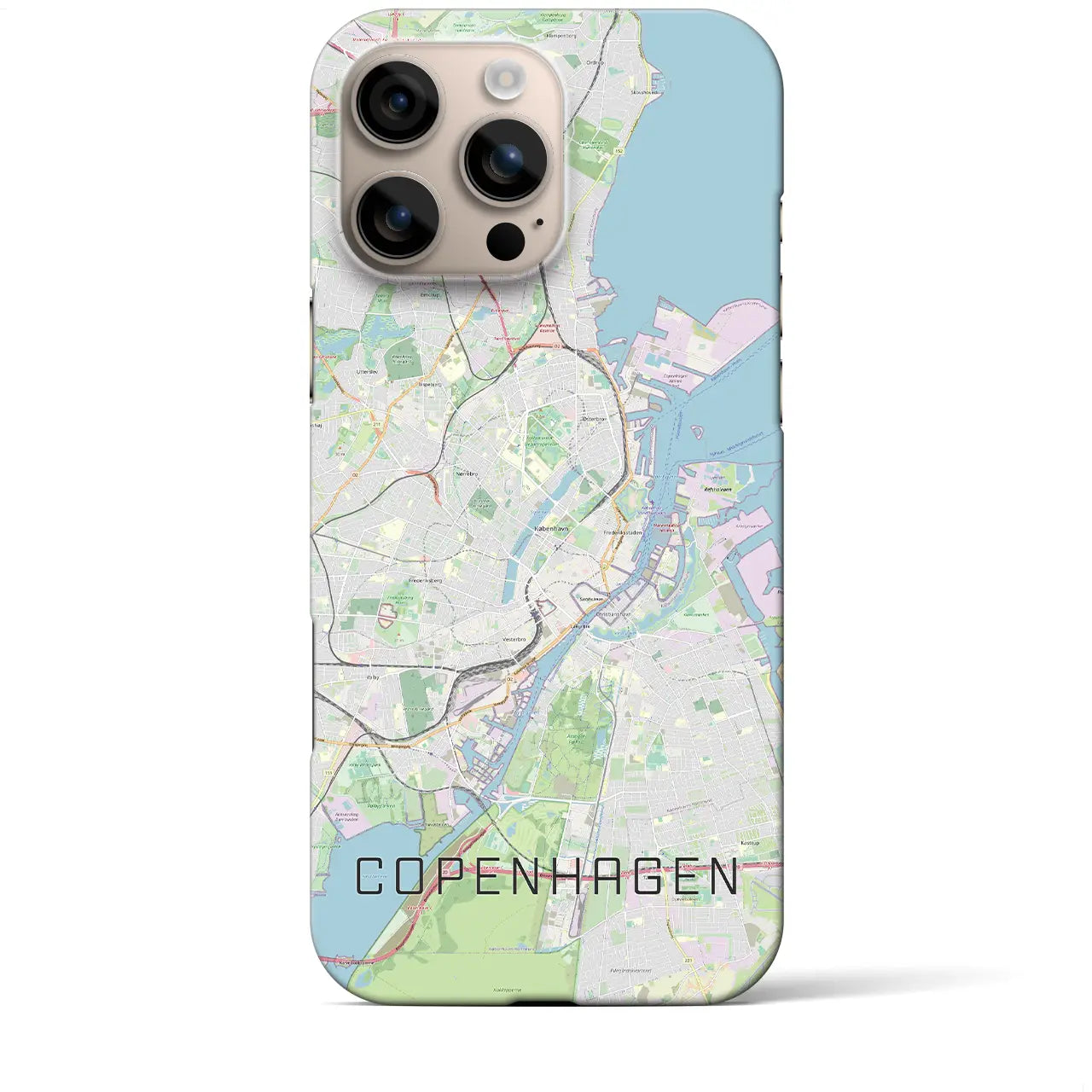 【コペンハーゲン(デンマーク)】地図柄iPhoneケース(バックカバータイプ)