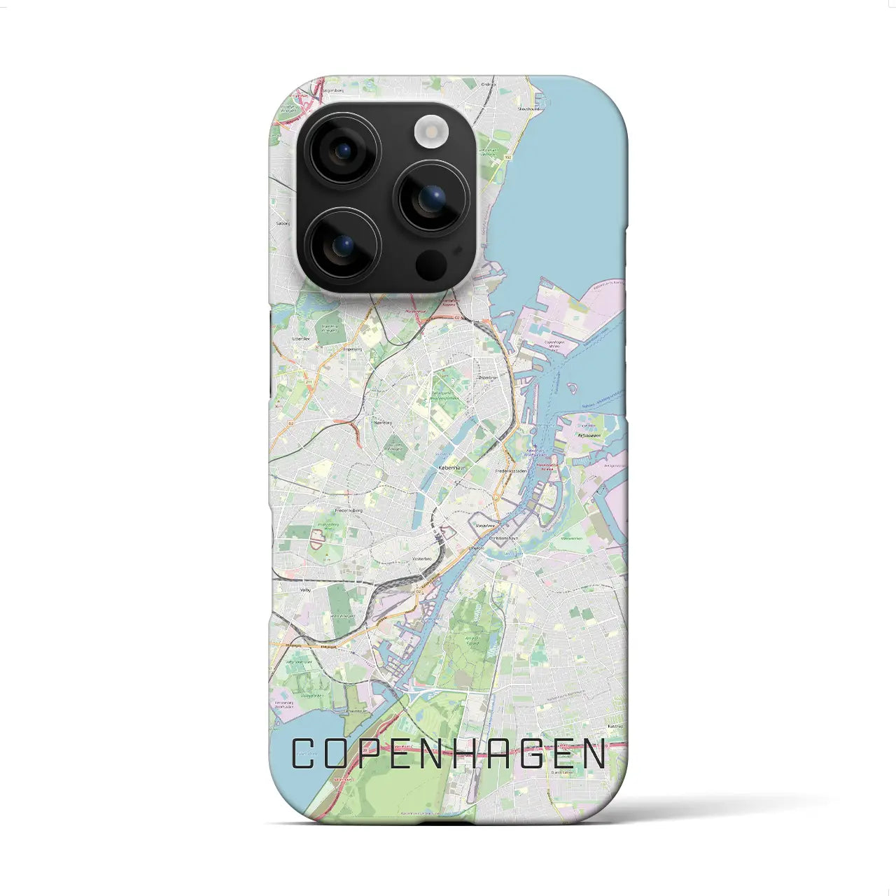 【コペンハーゲン(デンマーク)】地図柄iPhoneケース(バックカバータイプ)