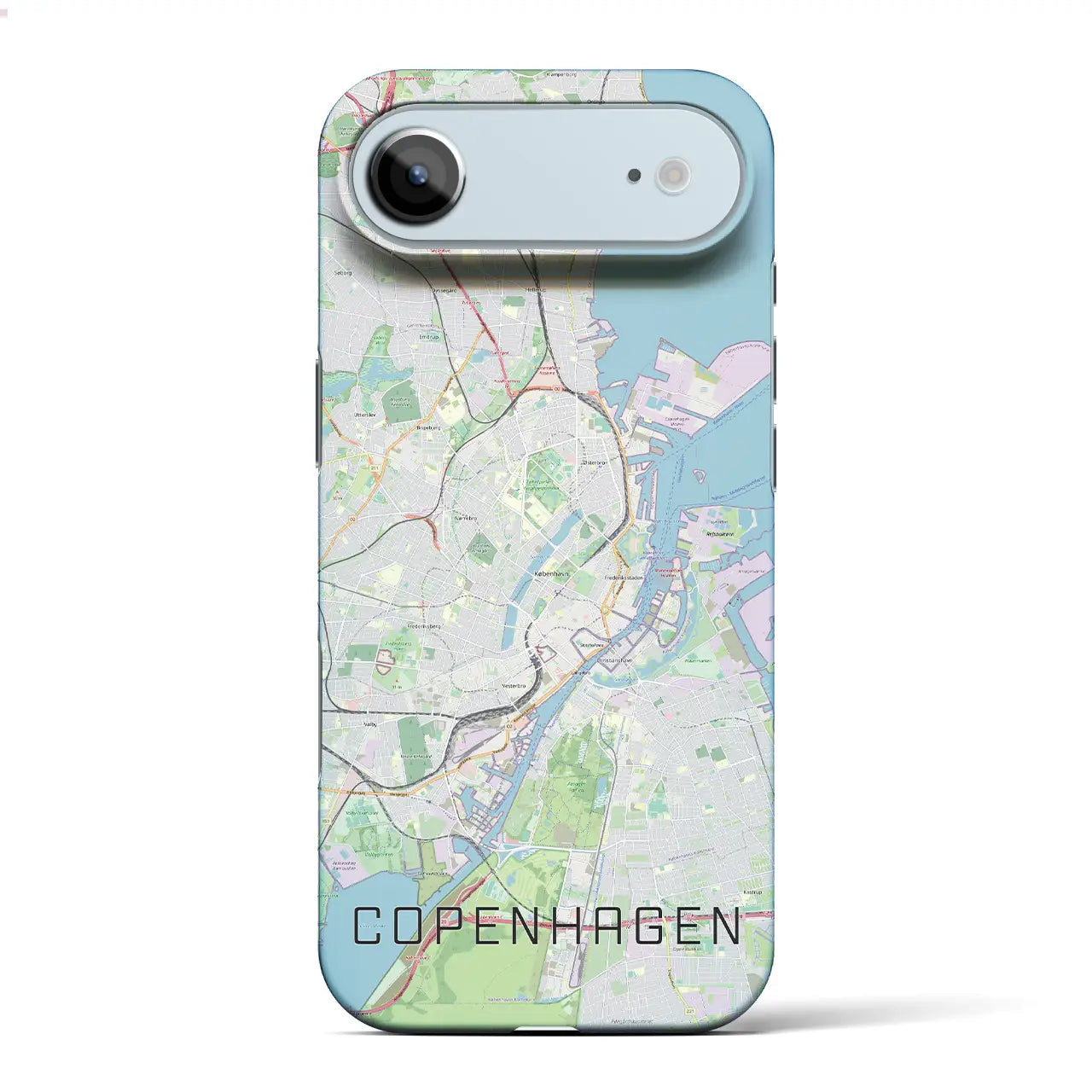 【コペンハーゲン(デンマーク)】地図柄iPhoneケース(バックカバータイプ)