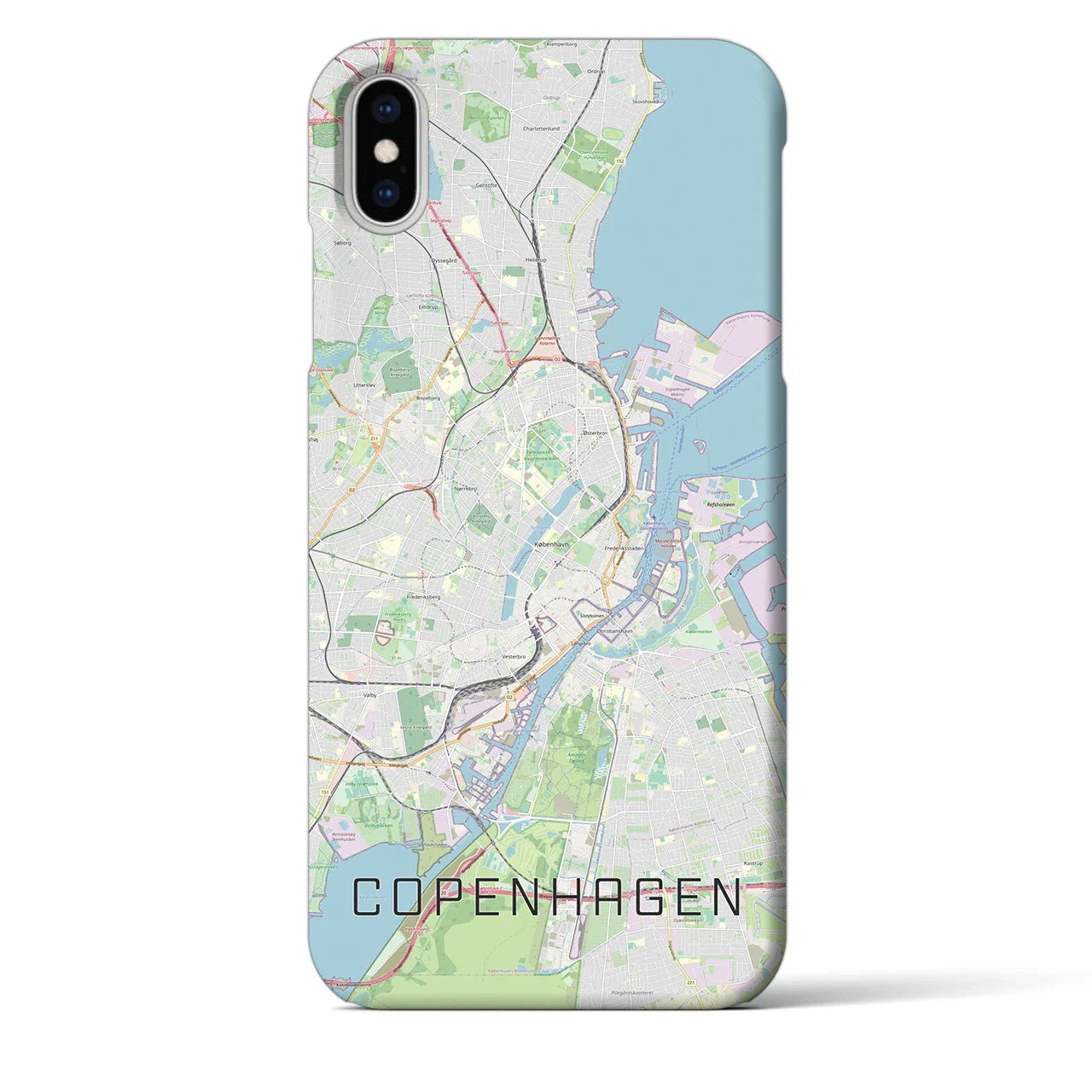 【コペンハーゲン(デンマーク)】地図柄iPhoneケース(バックカバータイプ)