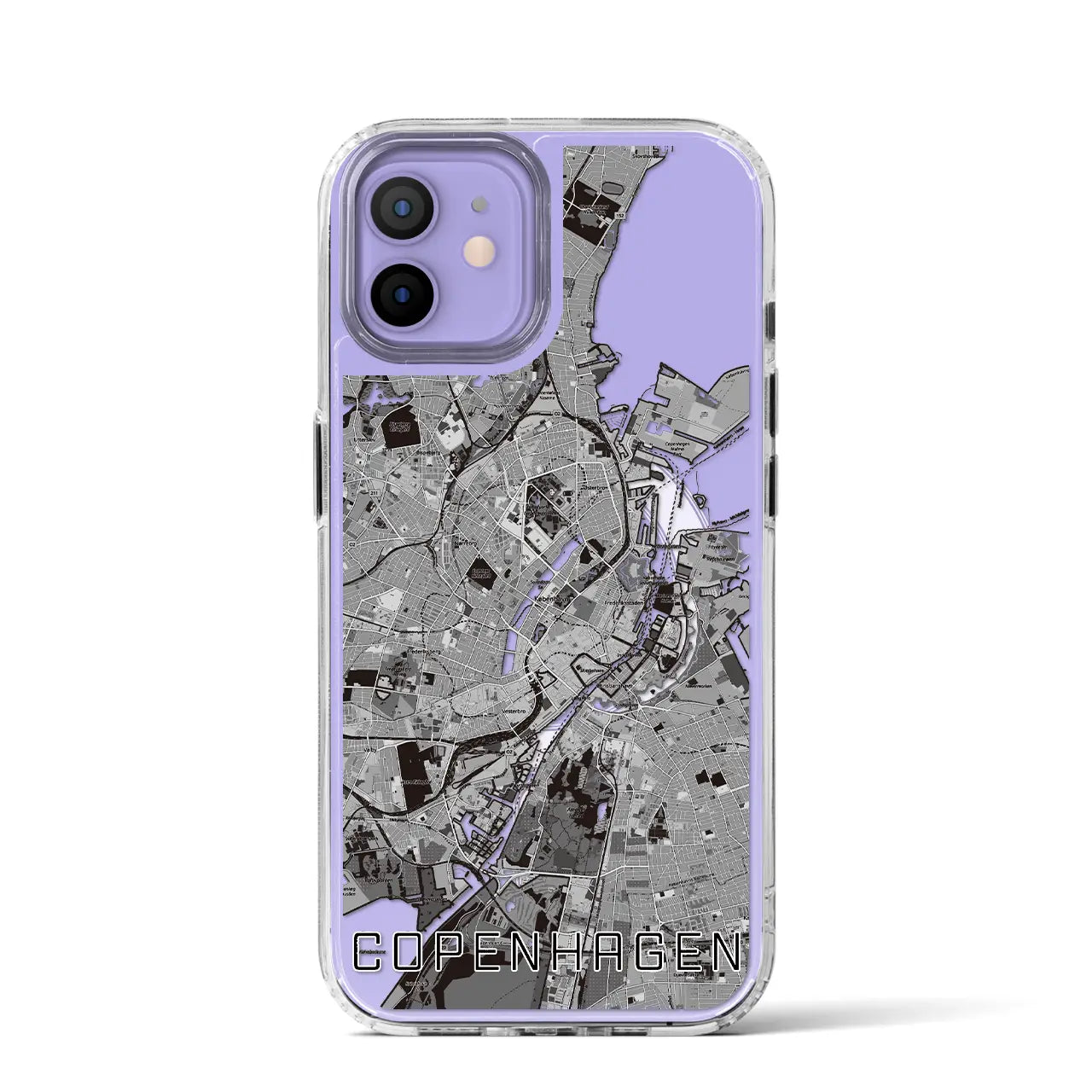 【コペンハーゲン(デンマーク)】地図柄iPhoneケース(MagSafeタイプ)