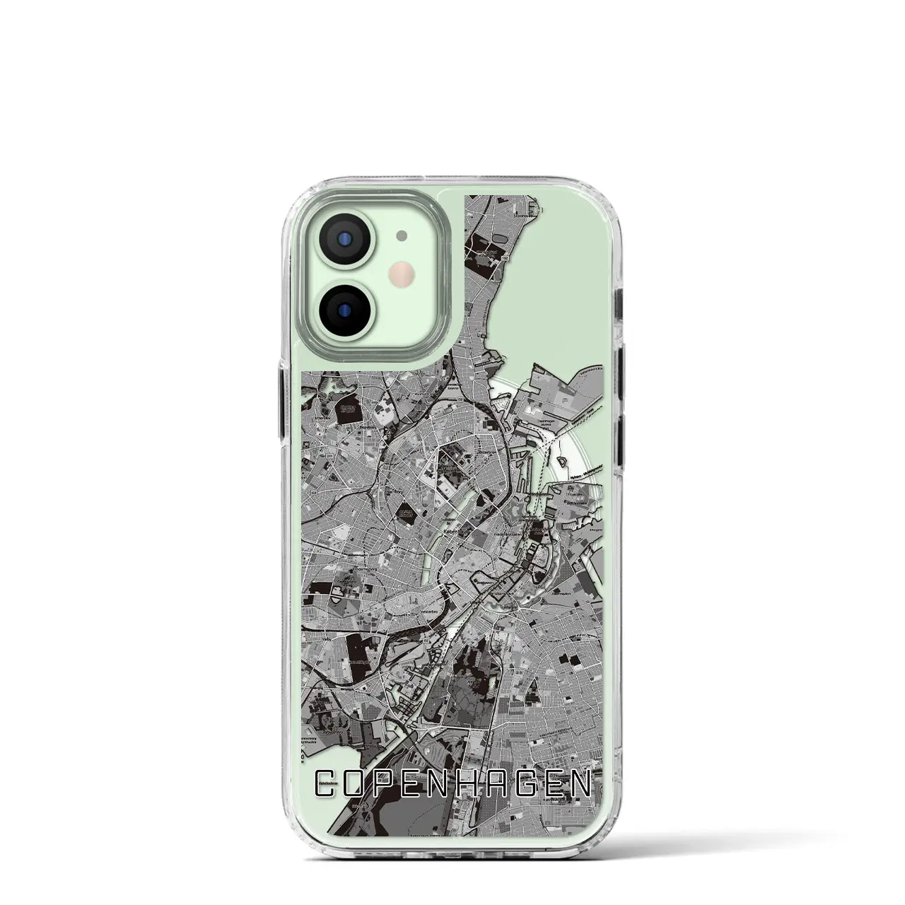 【コペンハーゲン(デンマーク)】地図柄iPhoneケース(MagSafeタイプ)