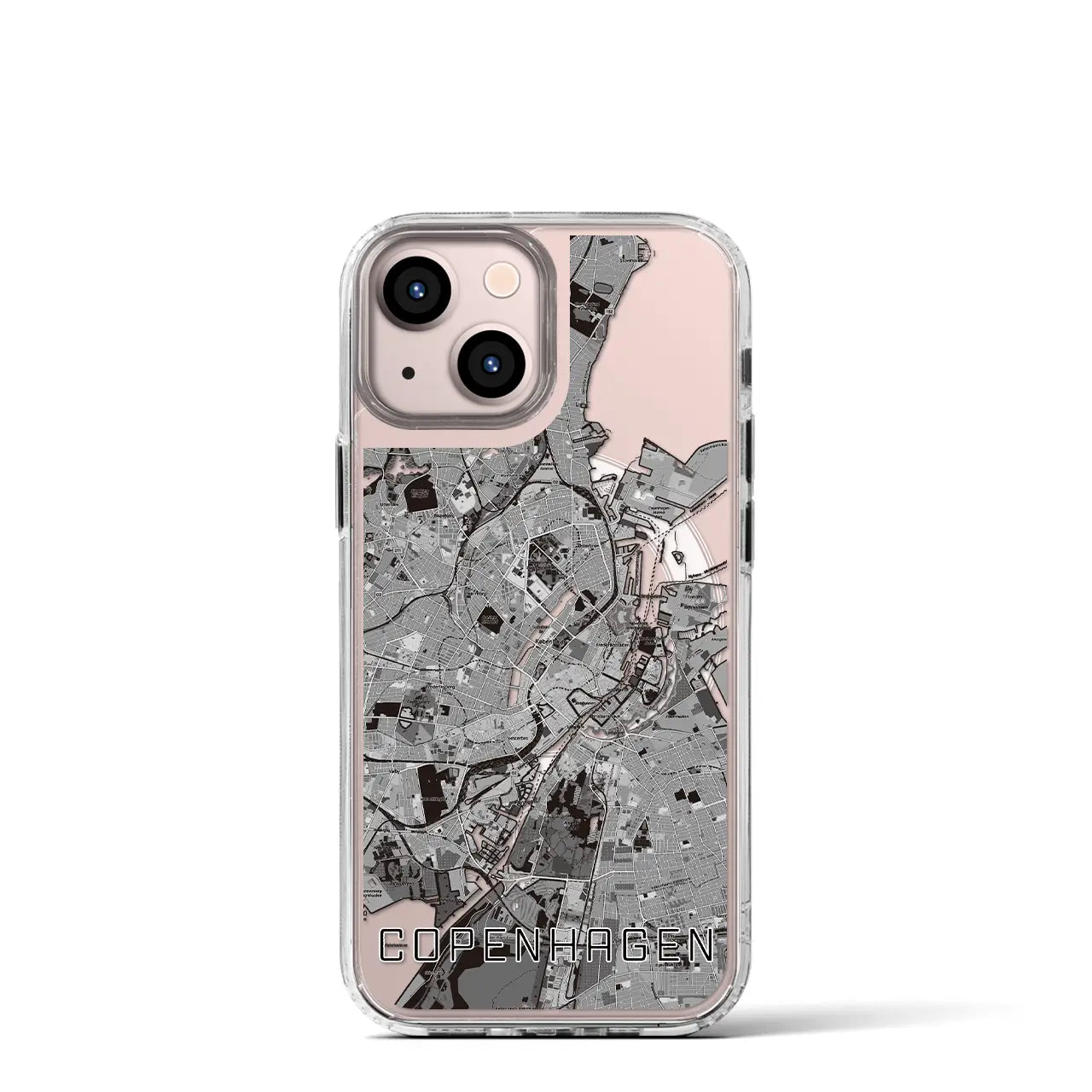 【コペンハーゲン(デンマーク)】地図柄iPhoneケース(MagSafeタイプ)