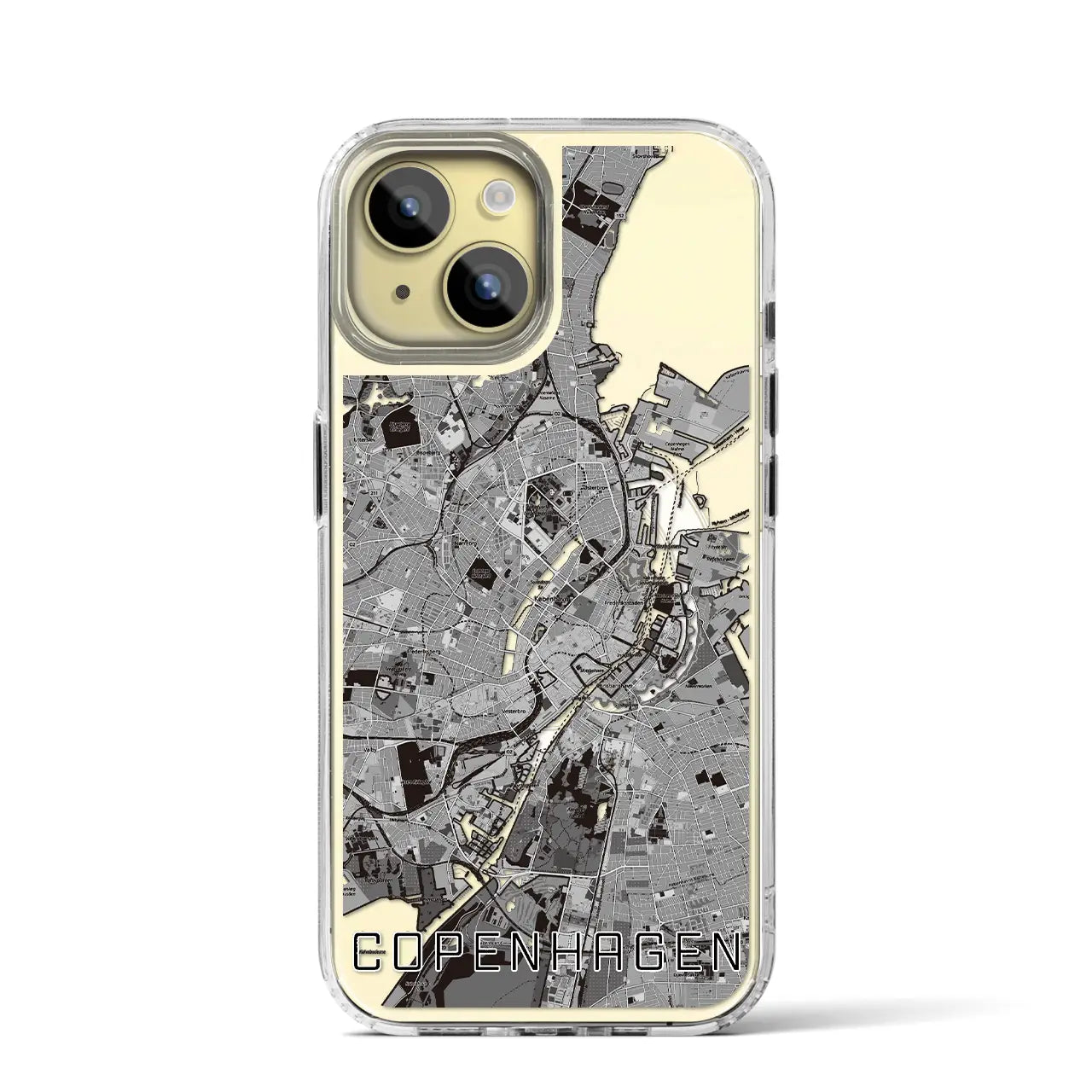 【コペンハーゲン(デンマーク)】地図柄iPhoneケース(MagSafeタイプ)