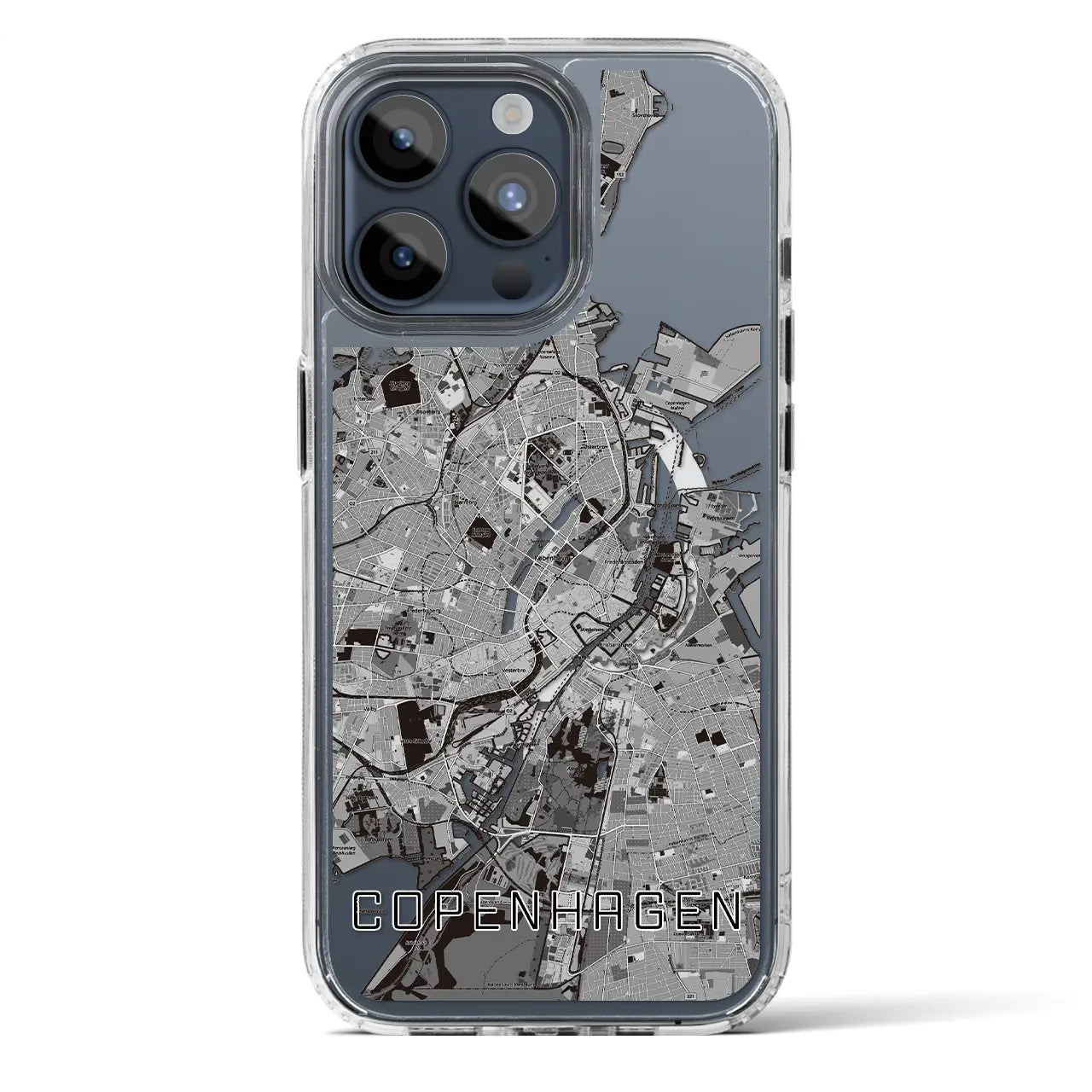 【コペンハーゲン(デンマーク)】地図柄iPhoneケース(MagSafeタイプ)