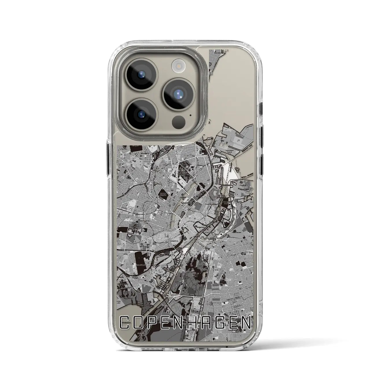 【コペンハーゲン(デンマーク)】地図柄iPhoneケース(MagSafeタイプ)