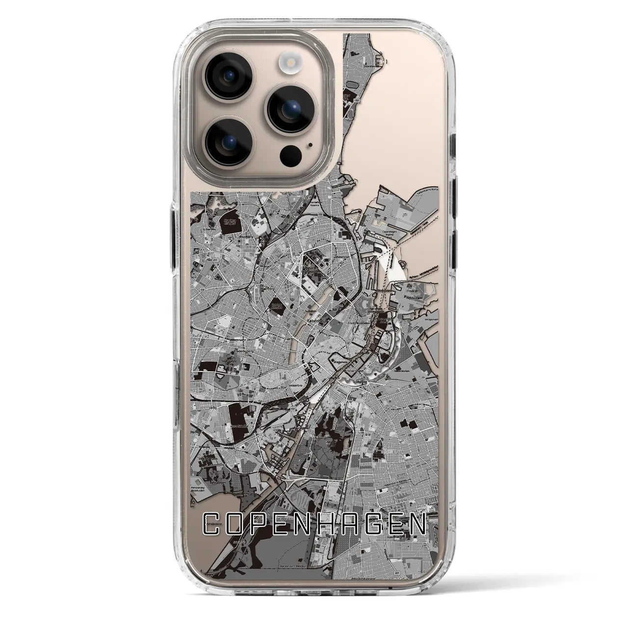 【コペンハーゲン(デンマーク)】地図柄iPhoneケース(MagSafeタイプ)