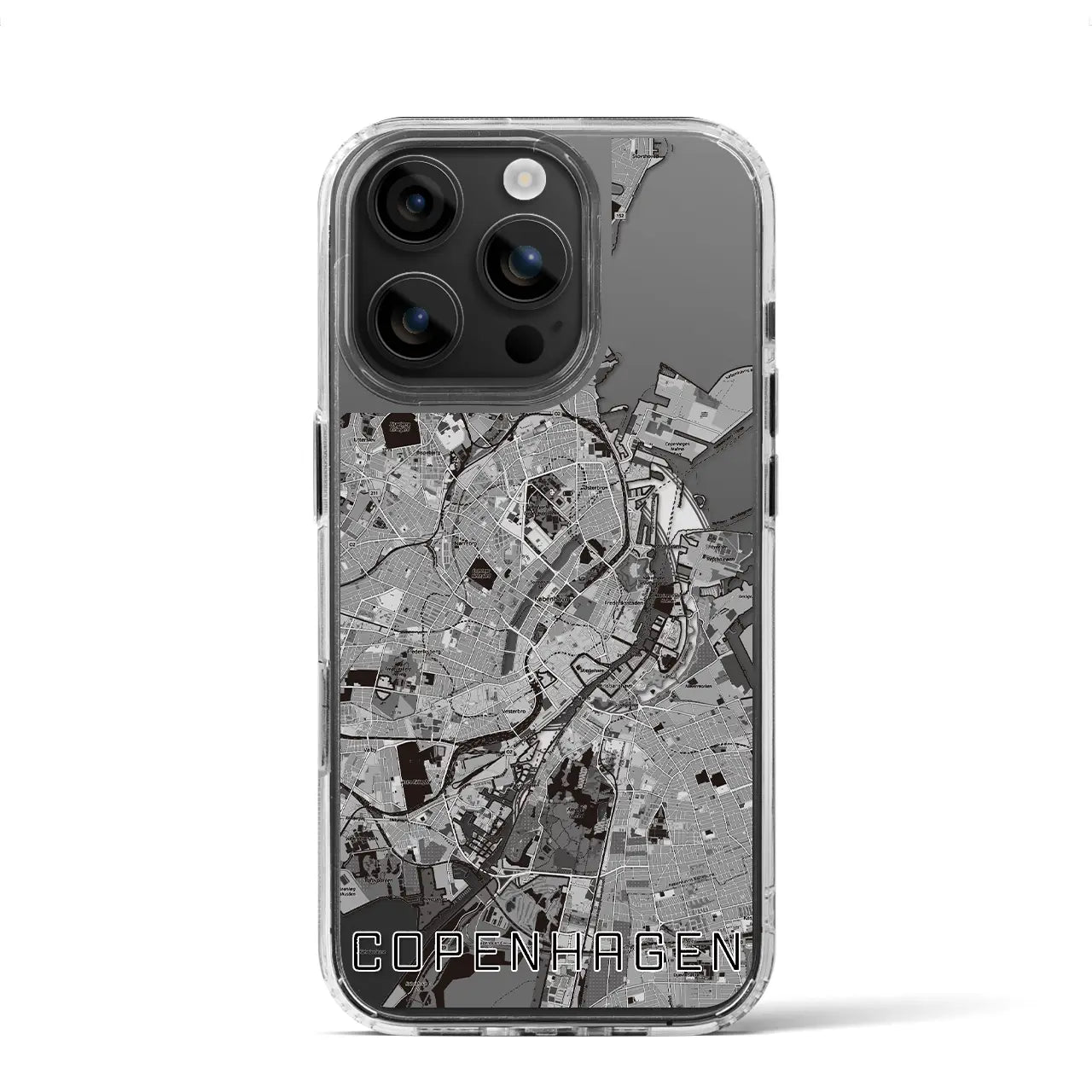 【コペンハーゲン(デンマーク)】地図柄iPhoneケース(MagSafeタイプ)