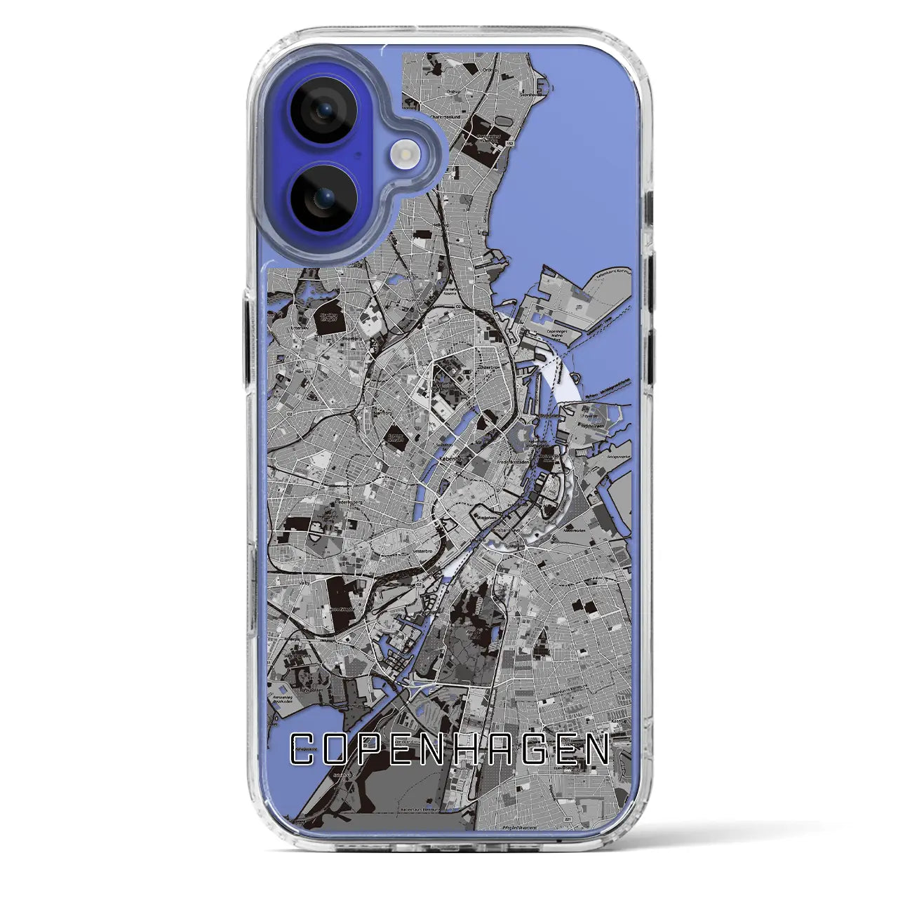 【コペンハーゲン(デンマーク)】地図柄iPhoneケース(MagSafeタイプ)