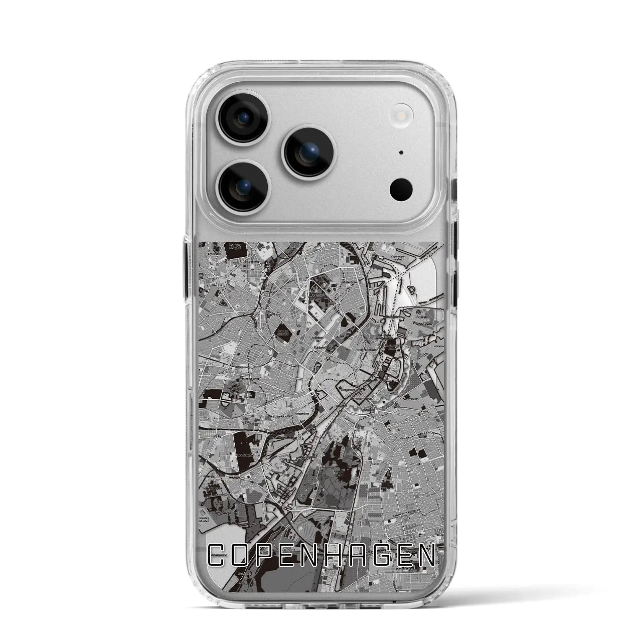 【コペンハーゲン(デンマーク)】地図柄iPhoneケース(MagSafeタイプ)