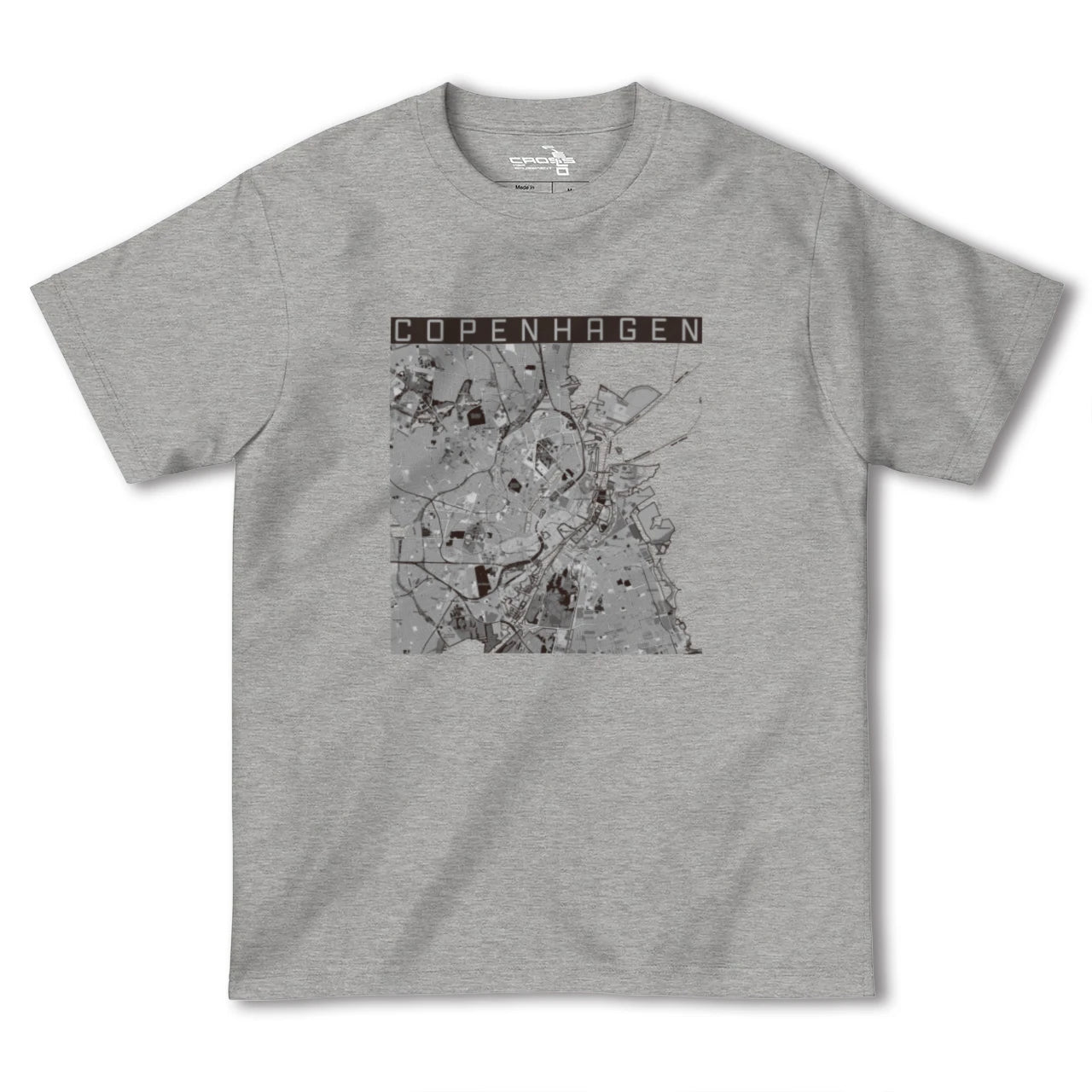 【コペンハーゲン(デンマーク)】地図柄ヘビーウェイトTシャツ