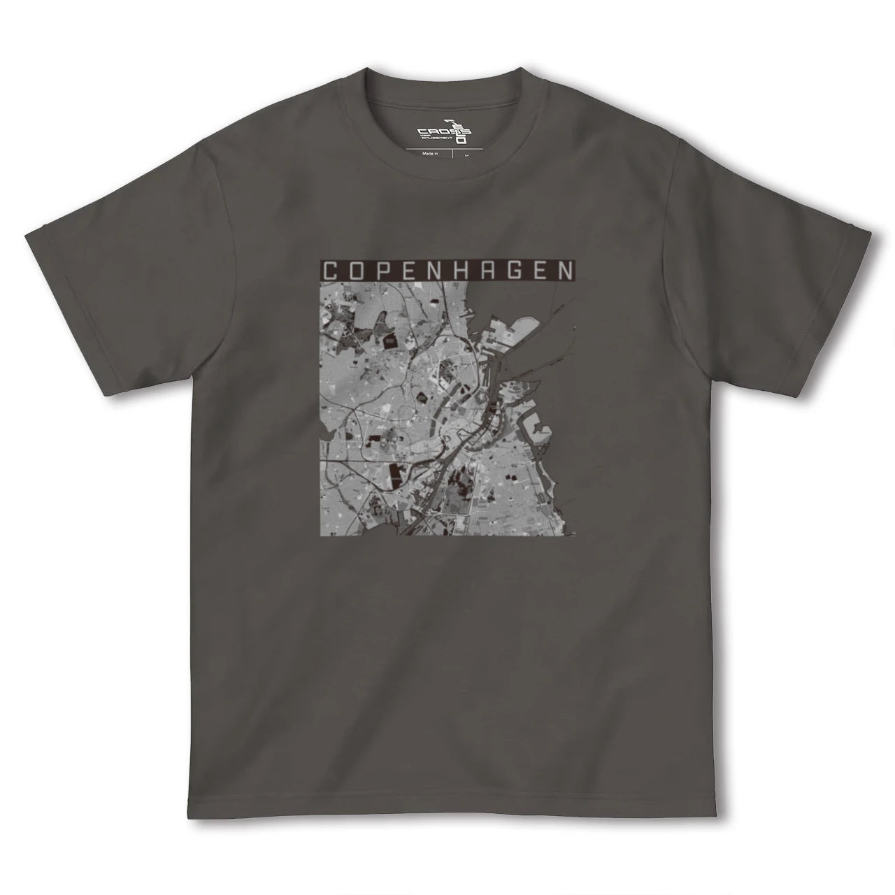 【コペンハーゲン(デンマーク)】地図柄ヘビーウェイトTシャツ