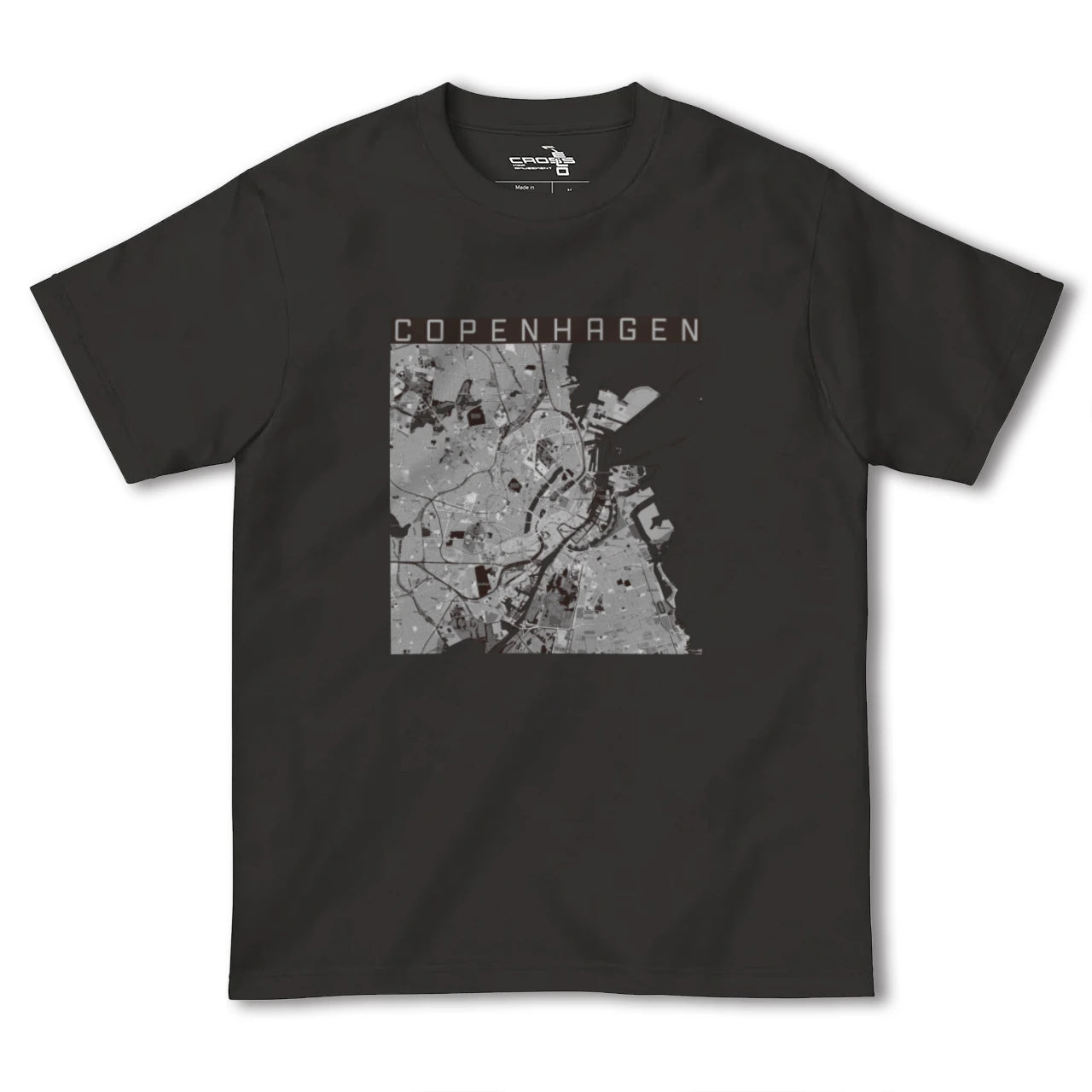 【コペンハーゲン(デンマーク)】地図柄ヘビーウェイトTシャツ