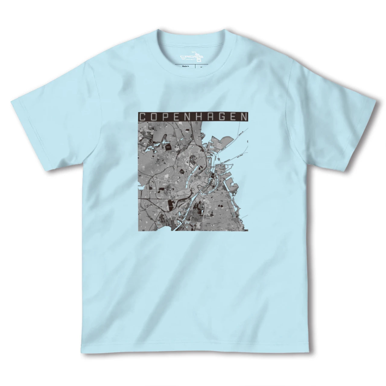 【コペンハーゲン(デンマーク)】地図柄ヘビーウェイトTシャツ