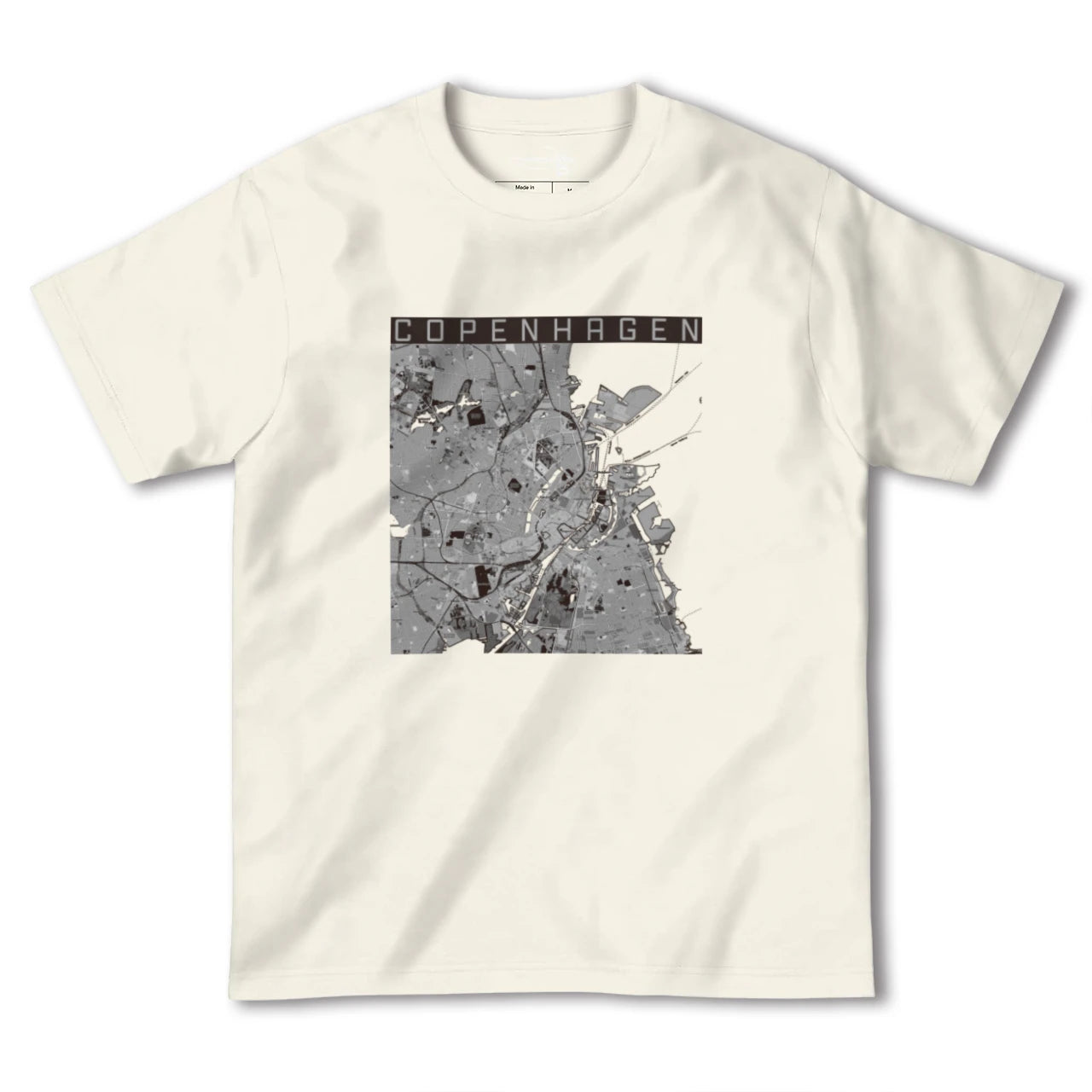 【コペンハーゲン(デンマーク)】地図柄ヘビーウェイトTシャツ
