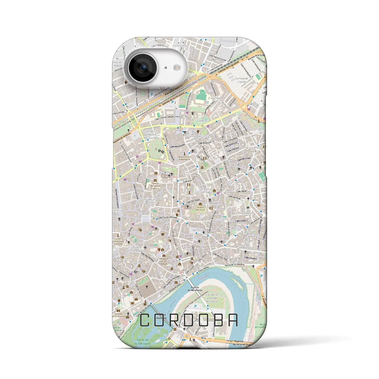 【コルドバ(スペイン)】地図柄iPhoneケース(バックカバータイプ)