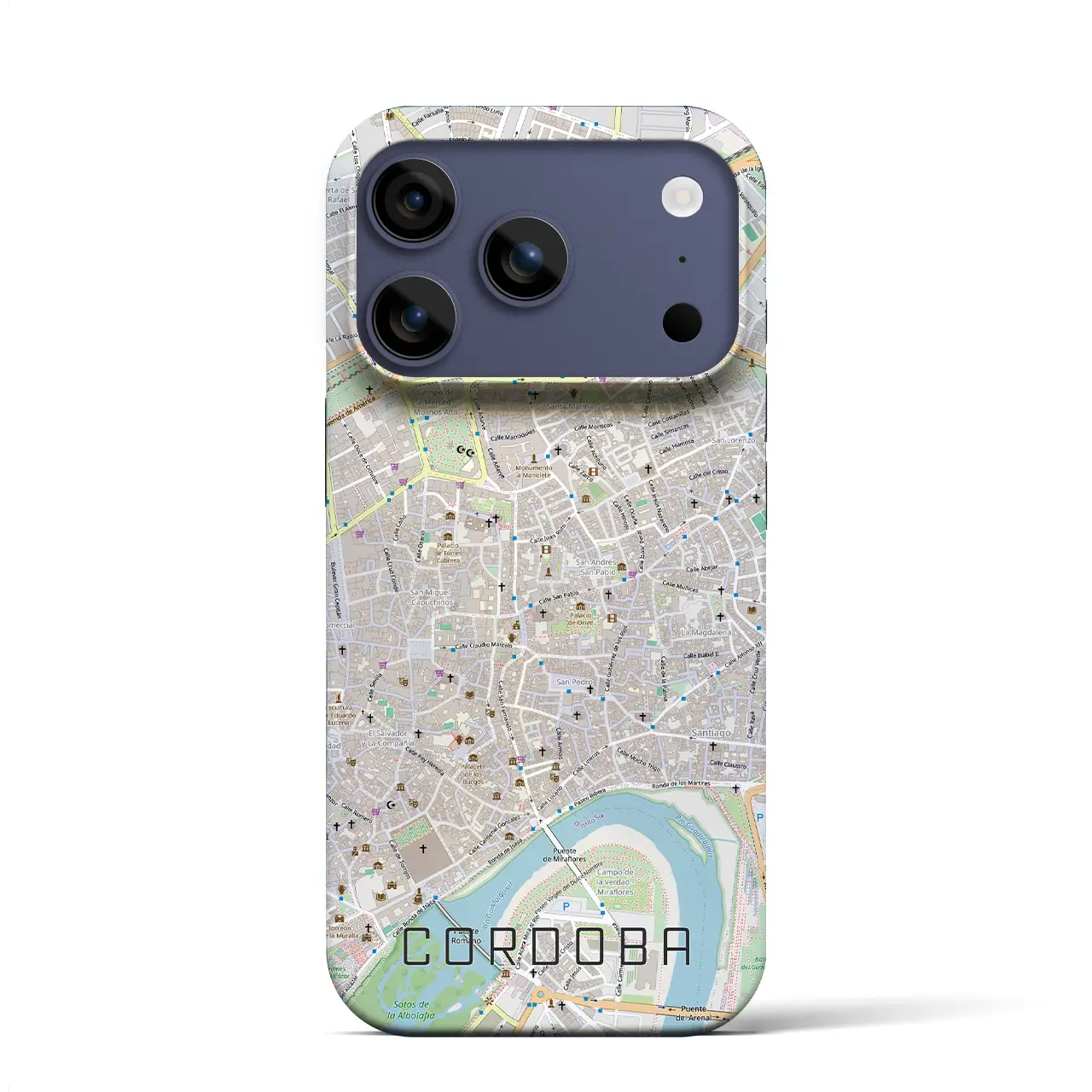 【コルドバ(スペイン)】地図柄iPhoneケース(バックカバータイプ)ナチュラル・iPhone 17 Pro Max 用