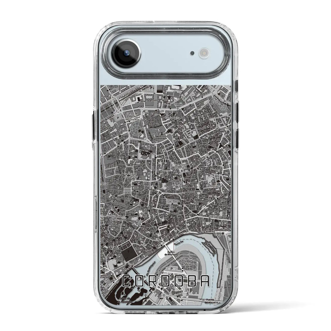 【コルドバ(スペイン)】地図柄iPhoneケース(MagSafeタイプ)モノトーン・iPhone 17 Pro Max 用