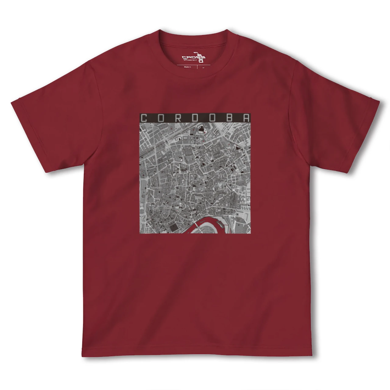 【コルドバ(スペイン)】地図柄ヘビーウェイトTシャツ