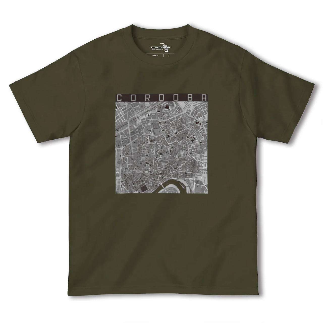 【コルドバ(スペイン)】地図柄ヘビーウェイトTシャツ
