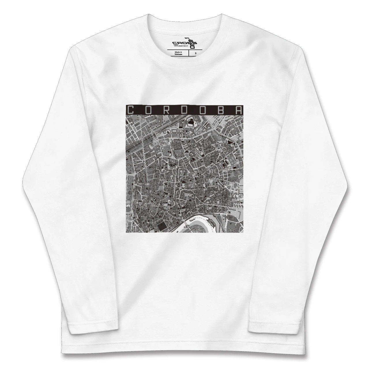 【コルドバ(スペイン)】地図柄ロングスリーブTシャツ