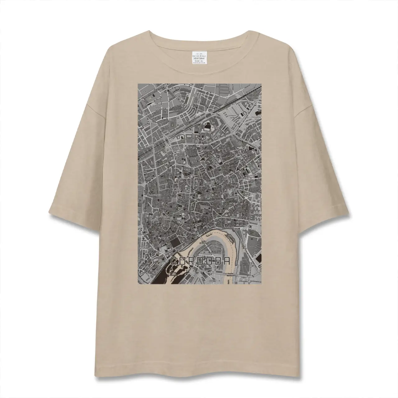 【コルドバ(スペイン)】地図柄ビッグシルエットTシャツ