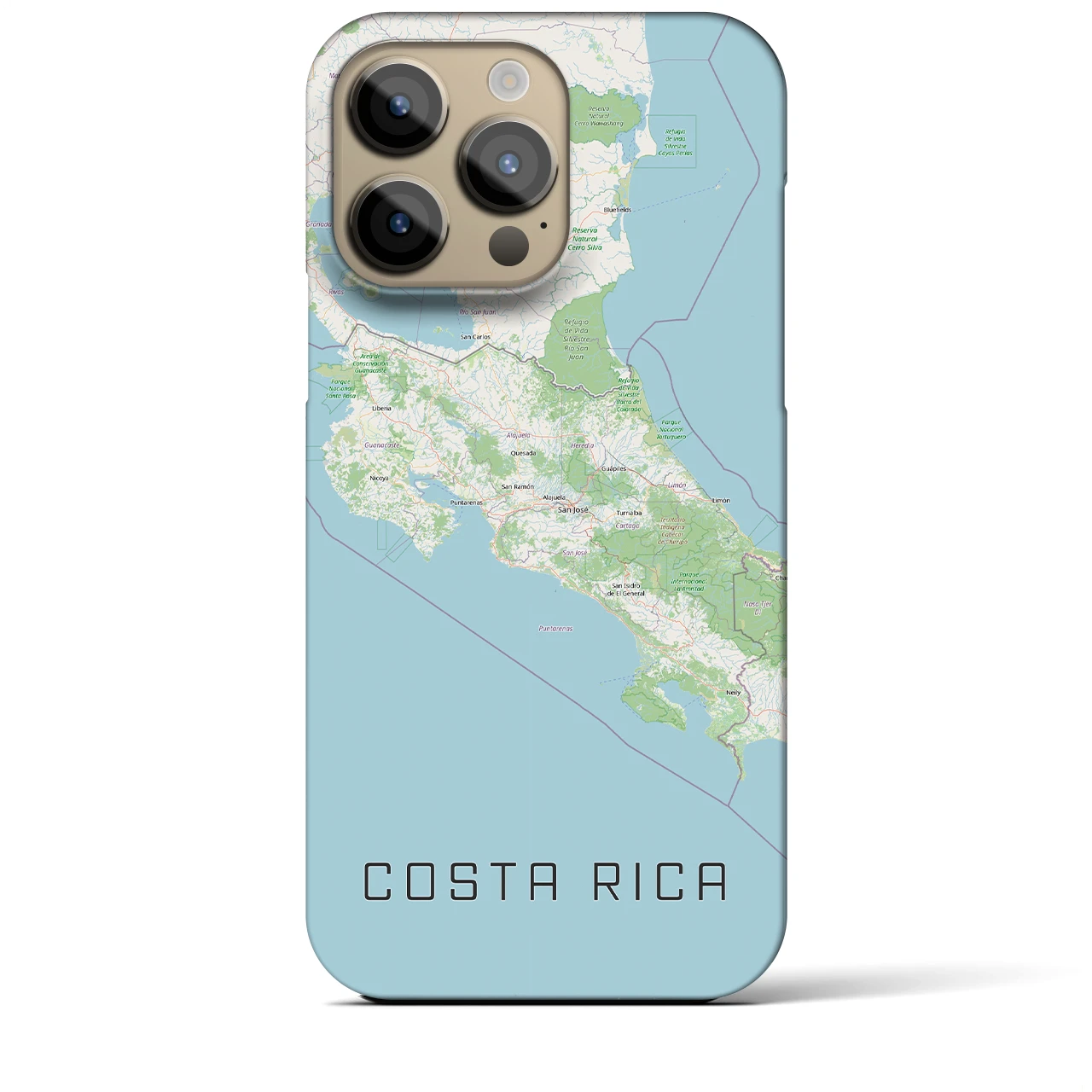 【コスタリカ】地図柄iPhoneケース(バックカバータイプ)
