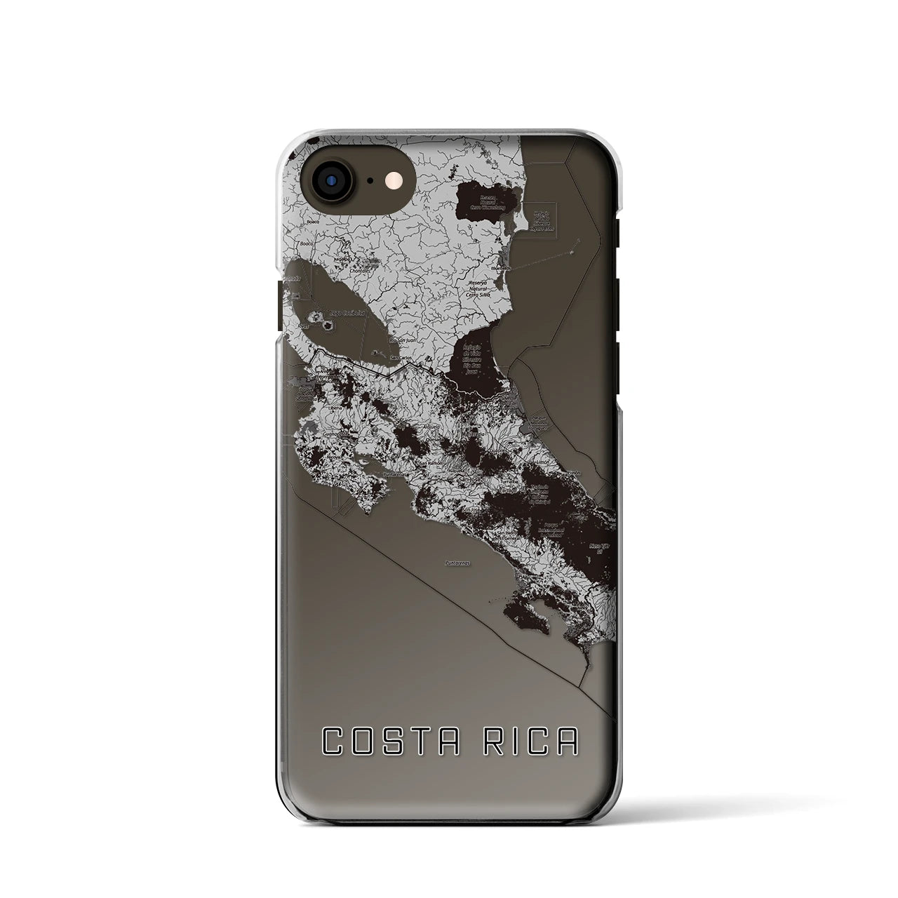 【コスタリカ】地図柄iPhoneケース(クリアタイプ)