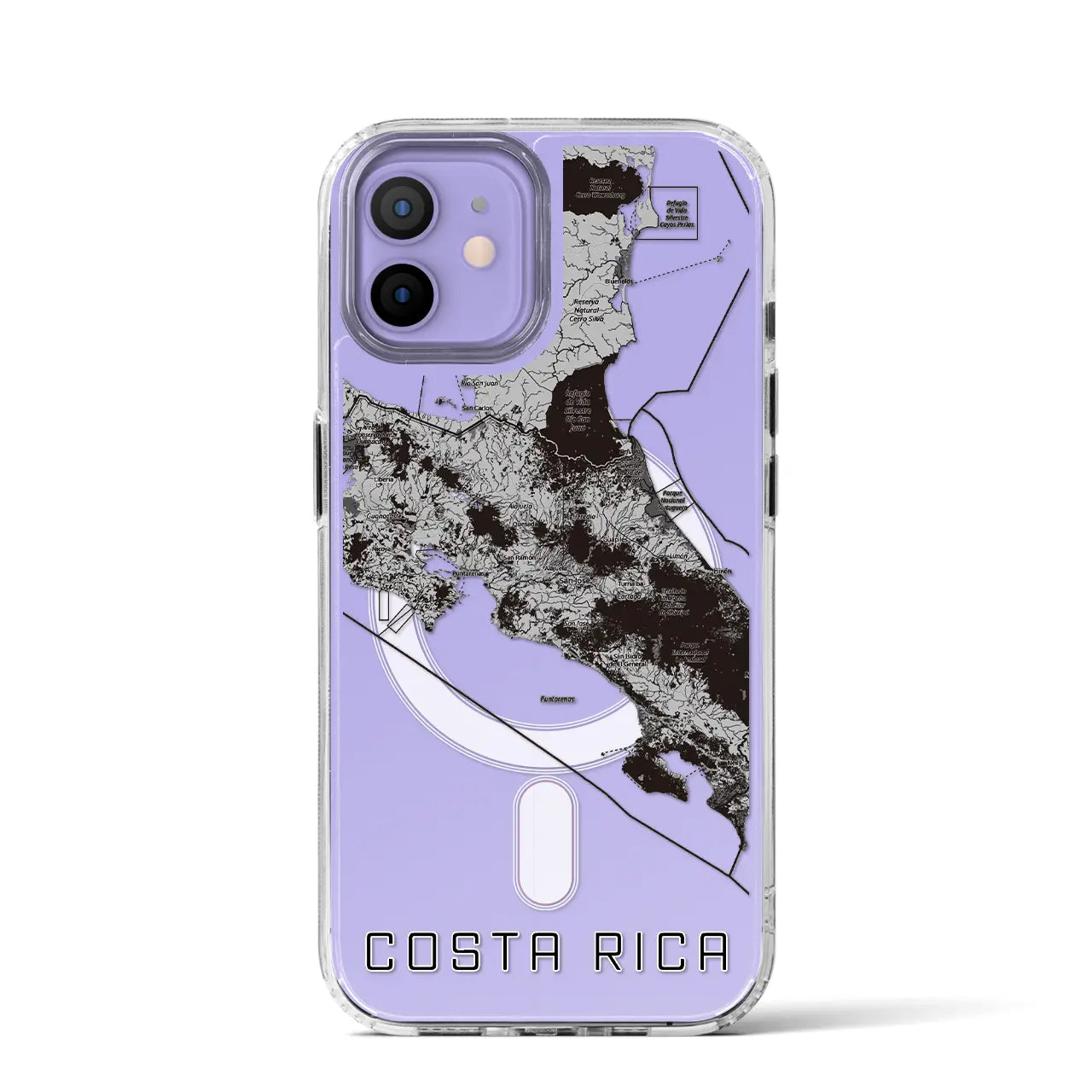 【コスタリカ】地図柄iPhoneケース(MagSafeタイプ)