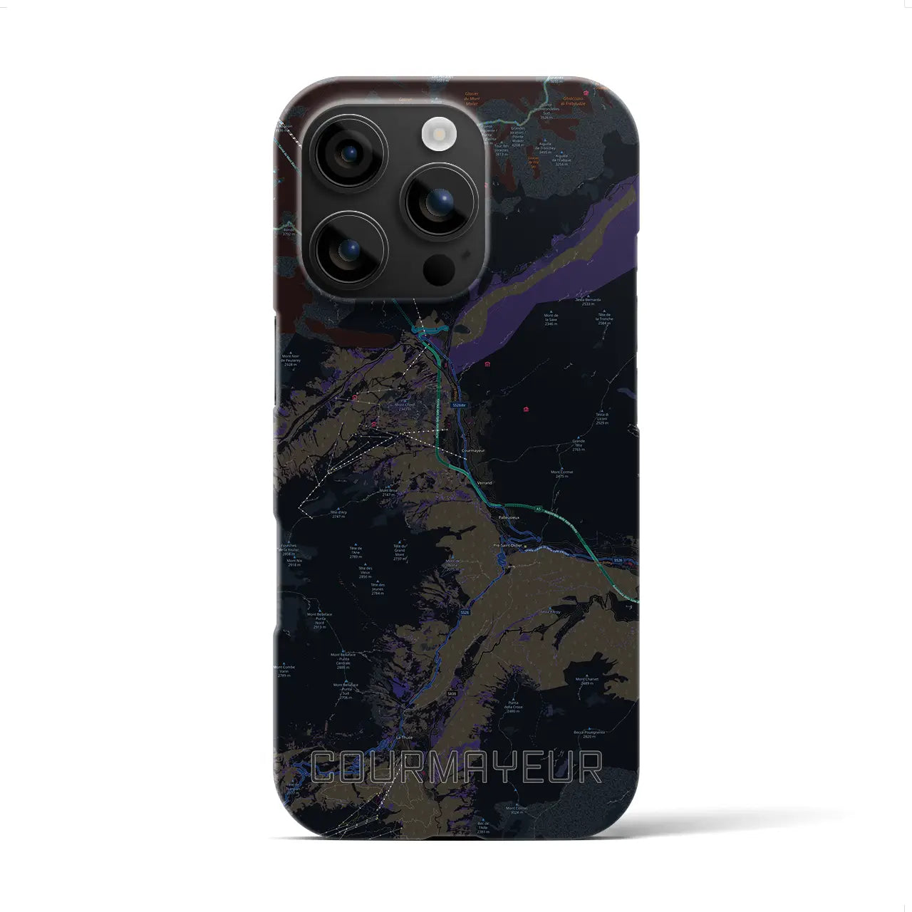 【クールマイユール(イタリア)】地図柄iPhoneケース(バックカバータイプ)