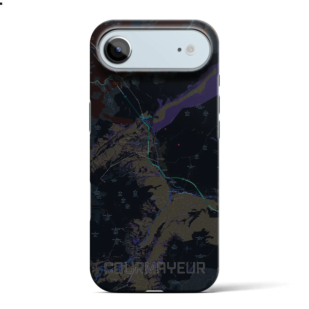 【クールマイユール(イタリア)】地図柄iPhoneケース(バックカバータイプ)