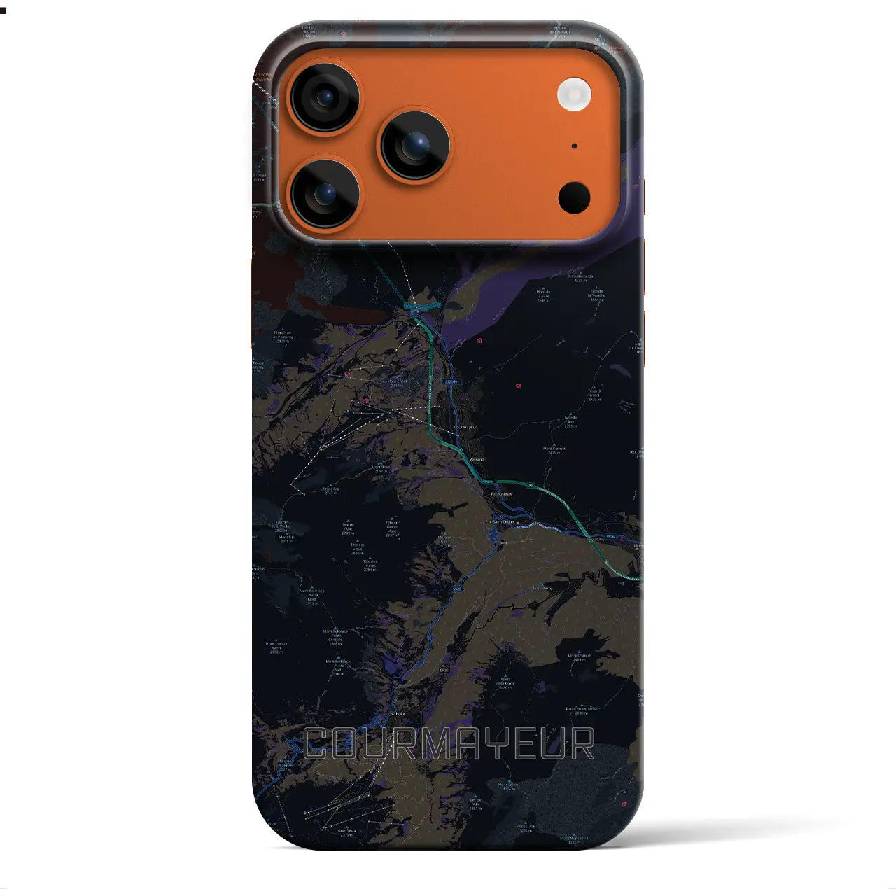 【クールマイユール(イタリア)】地図柄iPhoneケース(バックカバータイプ)