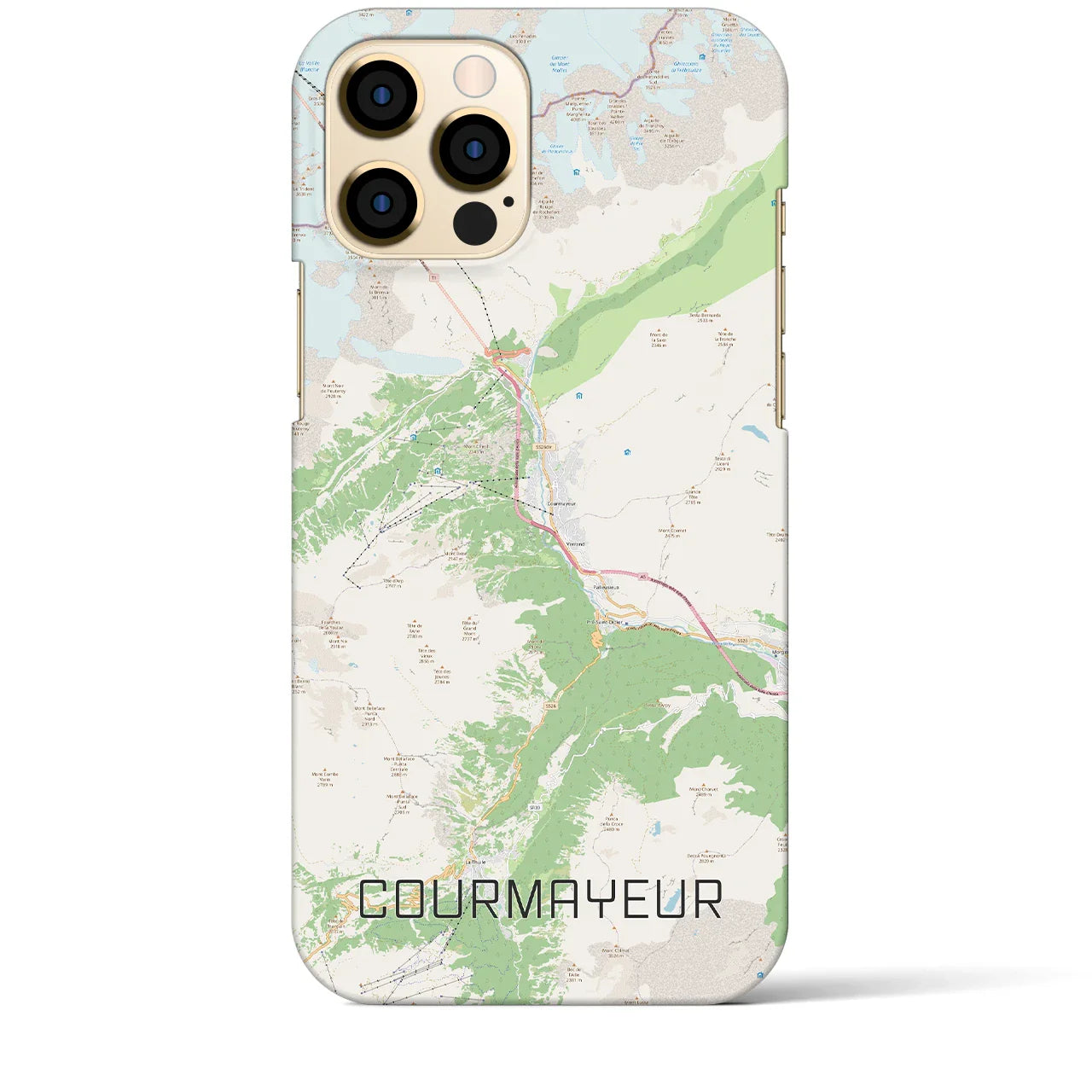 【クールマイユール(イタリア)】地図柄iPhoneケース(バックカバータイプ)