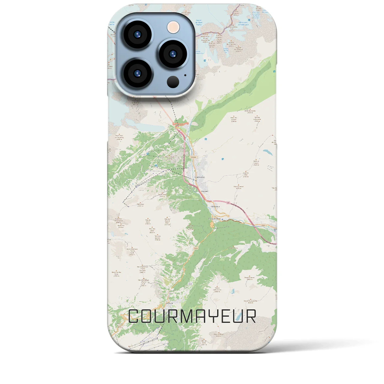 【クールマイユール(イタリア)】地図柄iPhoneケース(バックカバータイプ)