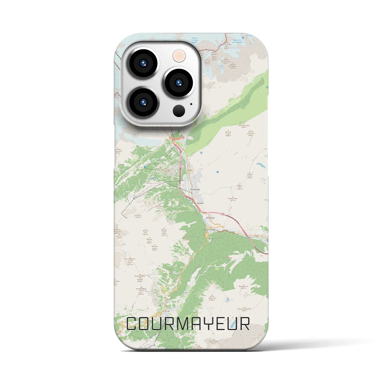 【クールマイユール(イタリア)】地図柄iPhoneケース(バックカバータイプ)