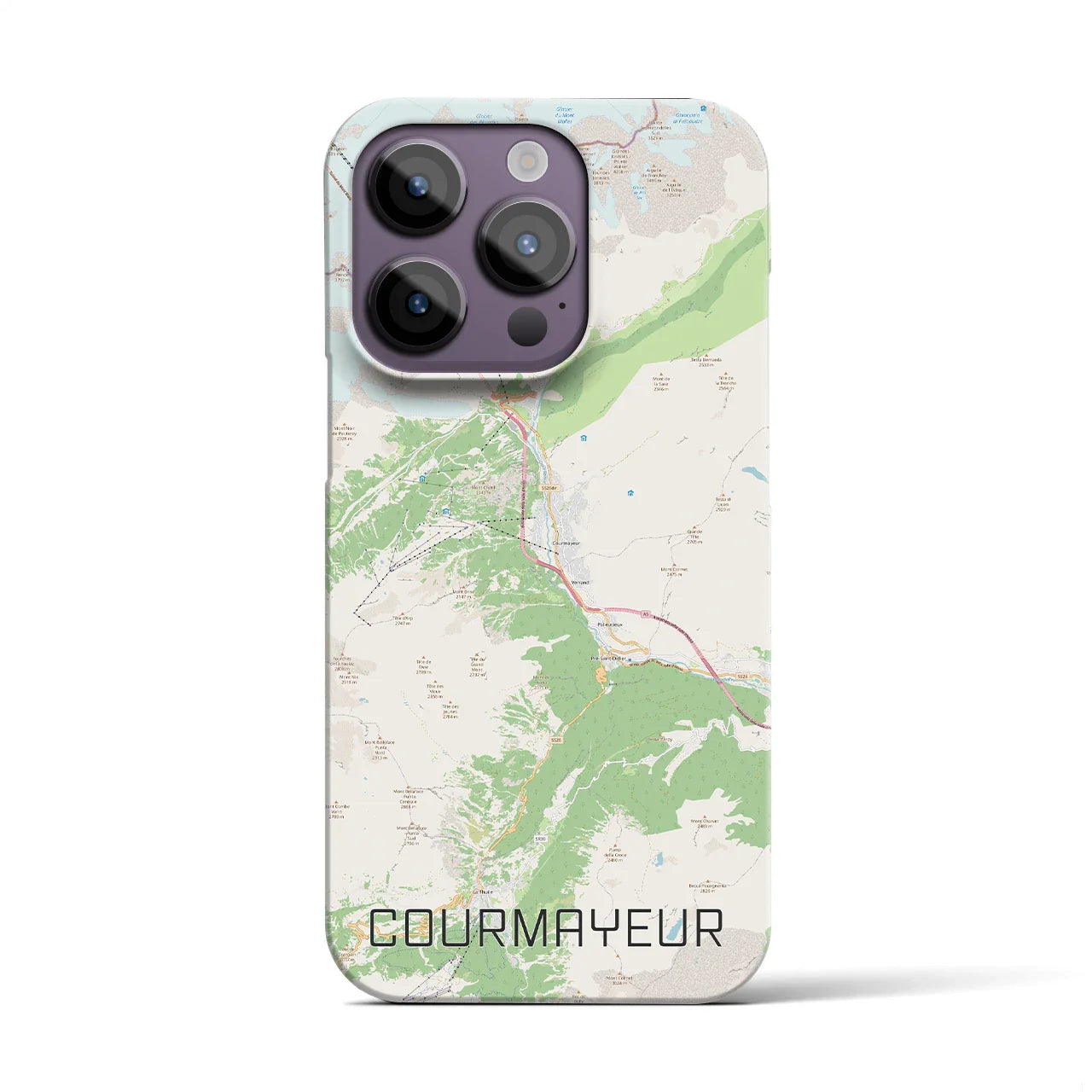 【クールマイユール(イタリア)】地図柄iPhoneケース(バックカバータイプ)