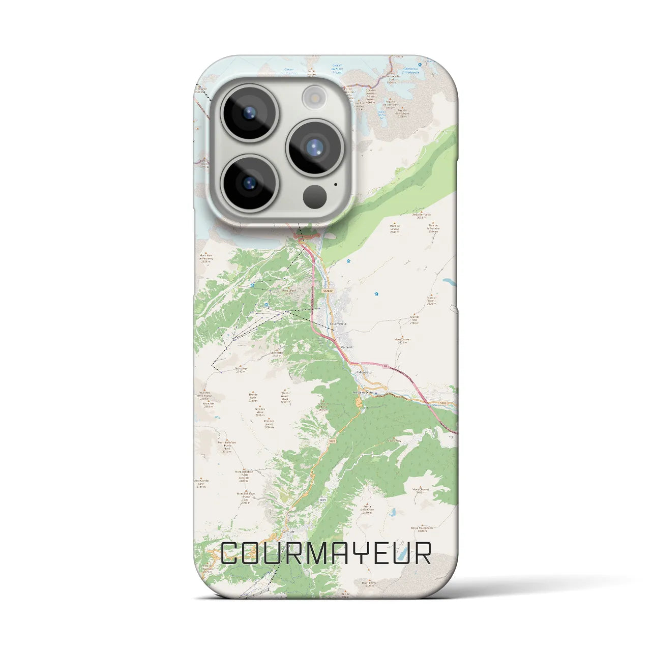 【クールマイユール(イタリア)】地図柄iPhoneケース(バックカバータイプ)