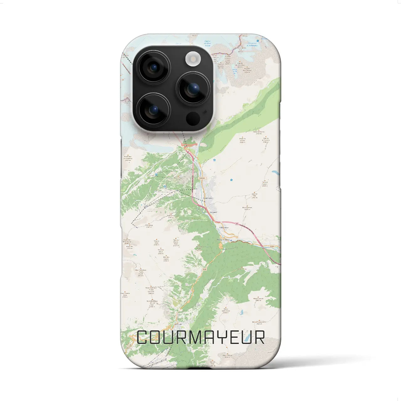 【クールマイユール(イタリア)】地図柄iPhoneケース(バックカバータイプ)