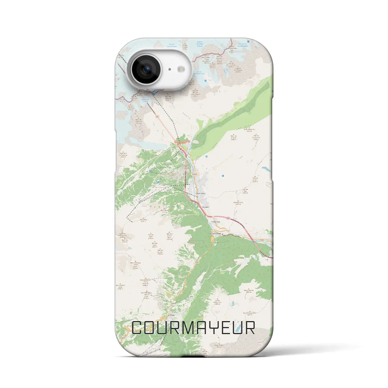 【クールマイユール(イタリア)】地図柄iPhoneケース(バックカバータイプ)