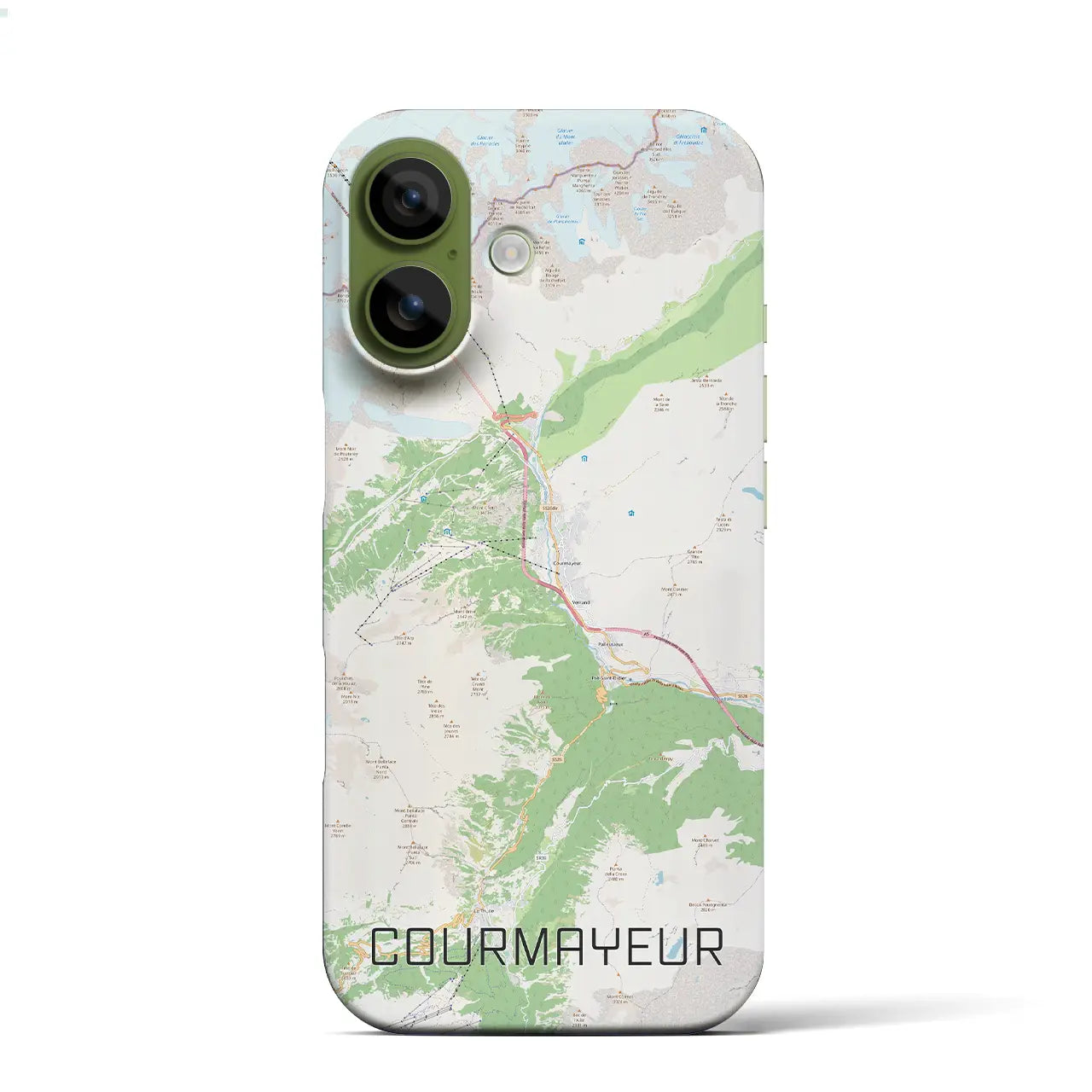 【クールマイユール(イタリア)】地図柄iPhoneケース(バックカバータイプ)