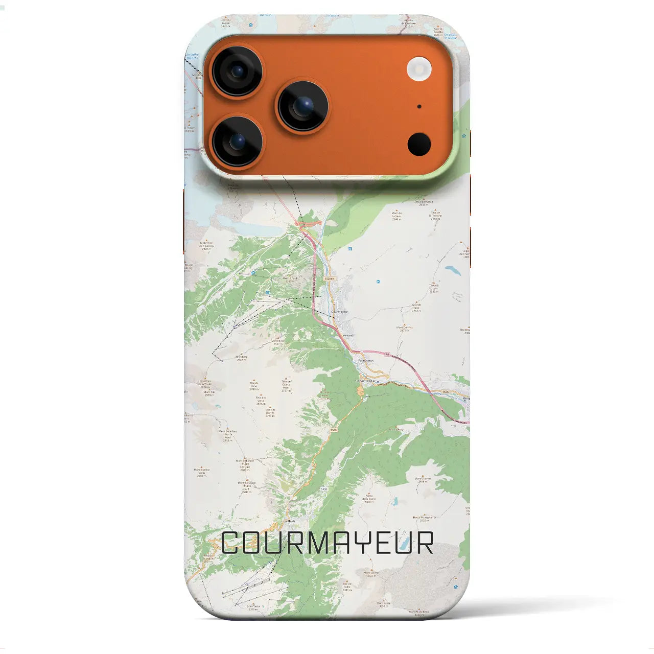 【クールマイユール(イタリア)】地図柄iPhoneケース(バックカバータイプ)