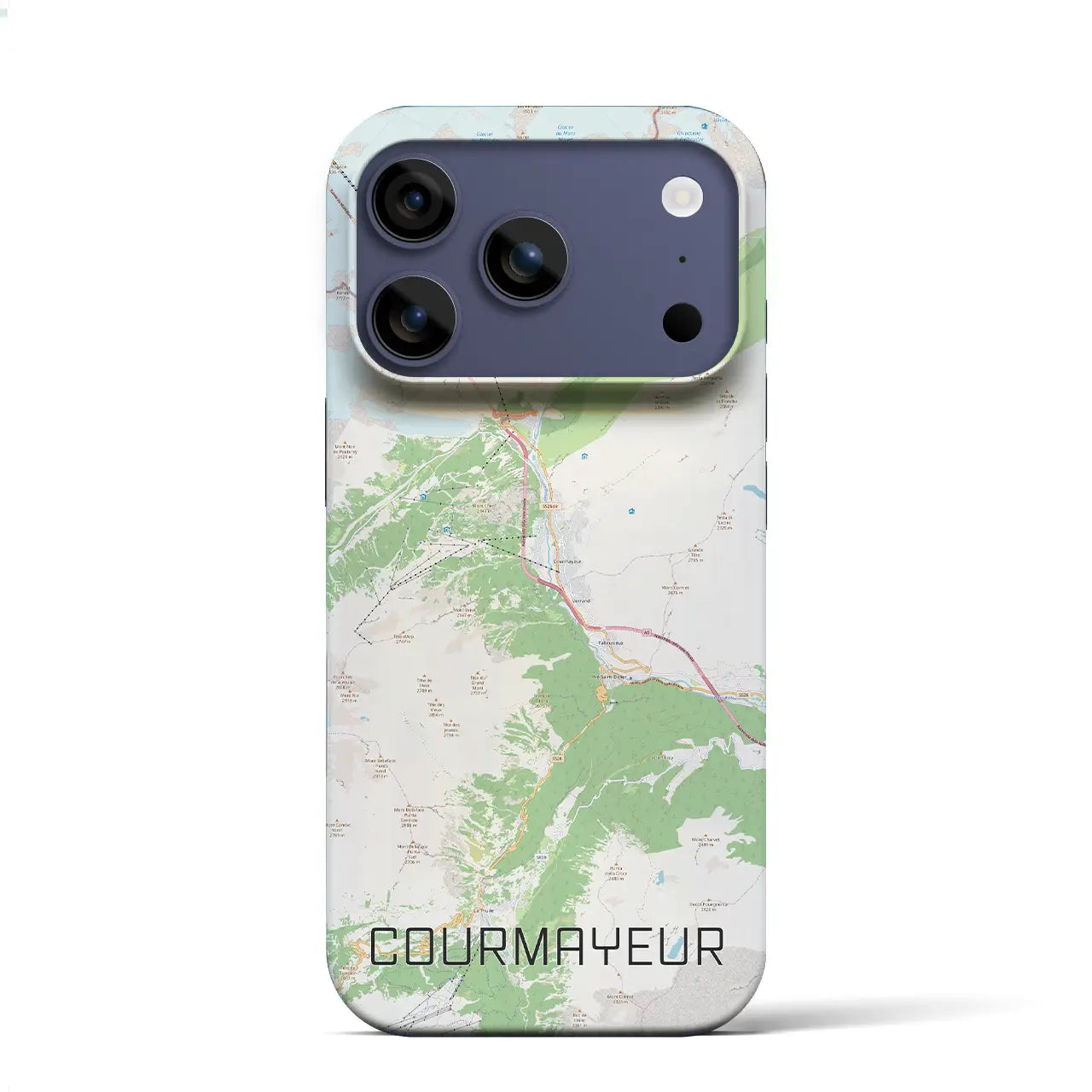 【クールマイユール(イタリア)】地図柄iPhoneケース(バックカバータイプ)