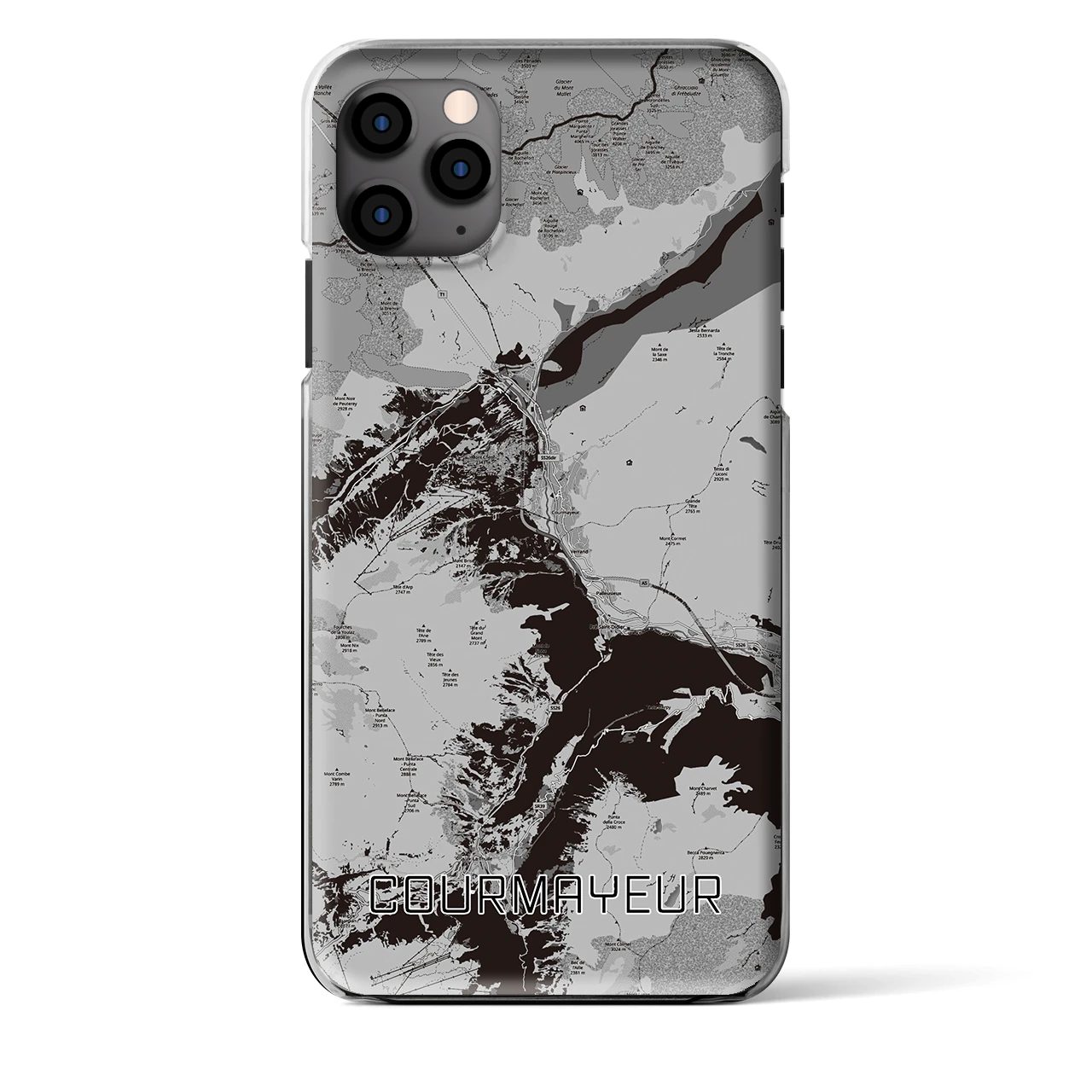 【クールマイユール(イタリア)】地図柄iPhoneケース(クリアタイプ)