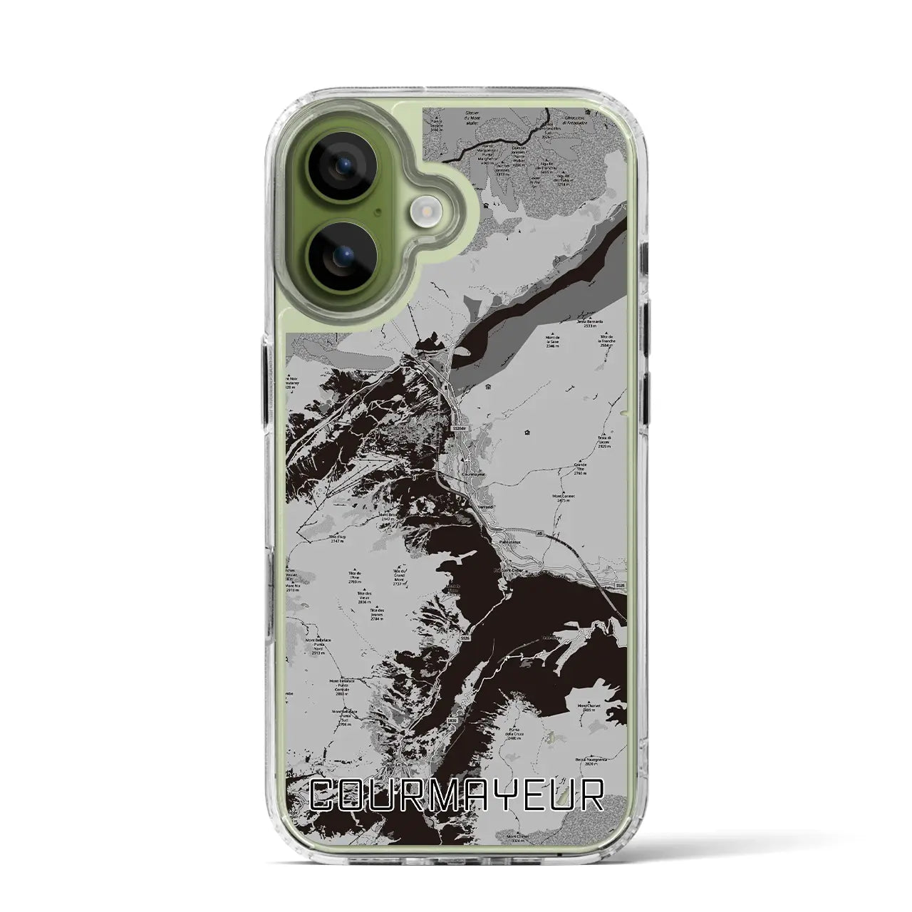 【クールマイユール(イタリア)】地図柄iPhoneケース(MagSafeタイプ)