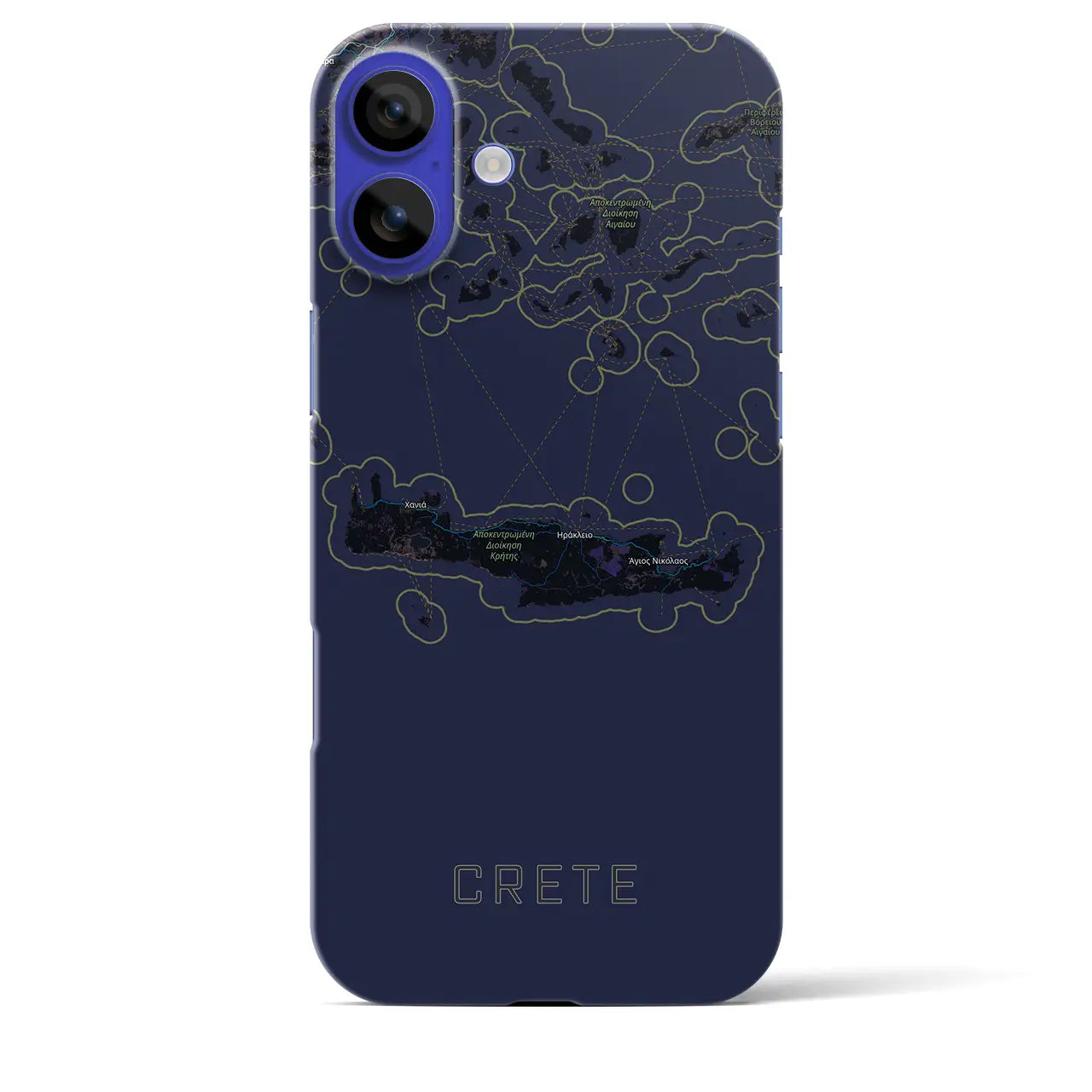 【クレタ島(ギリシャ)】地図柄iPhoneケース(バックカバータイプ)