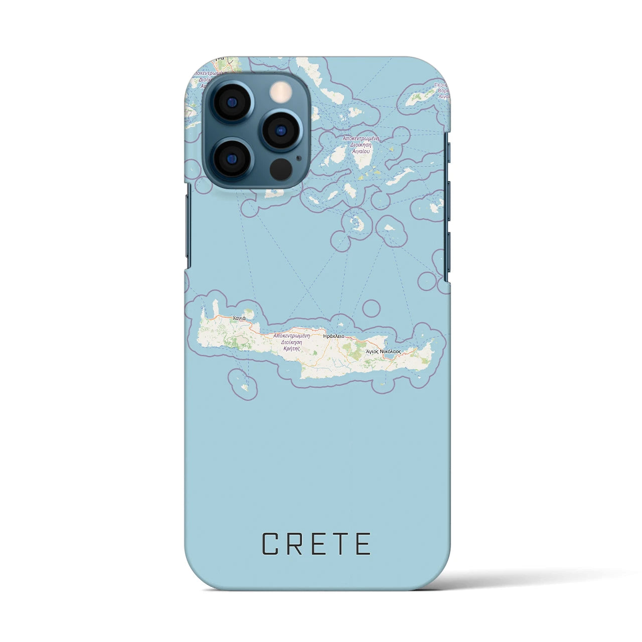 【クレタ島(ギリシャ)】地図柄iPhoneケース(バックカバータイプ)