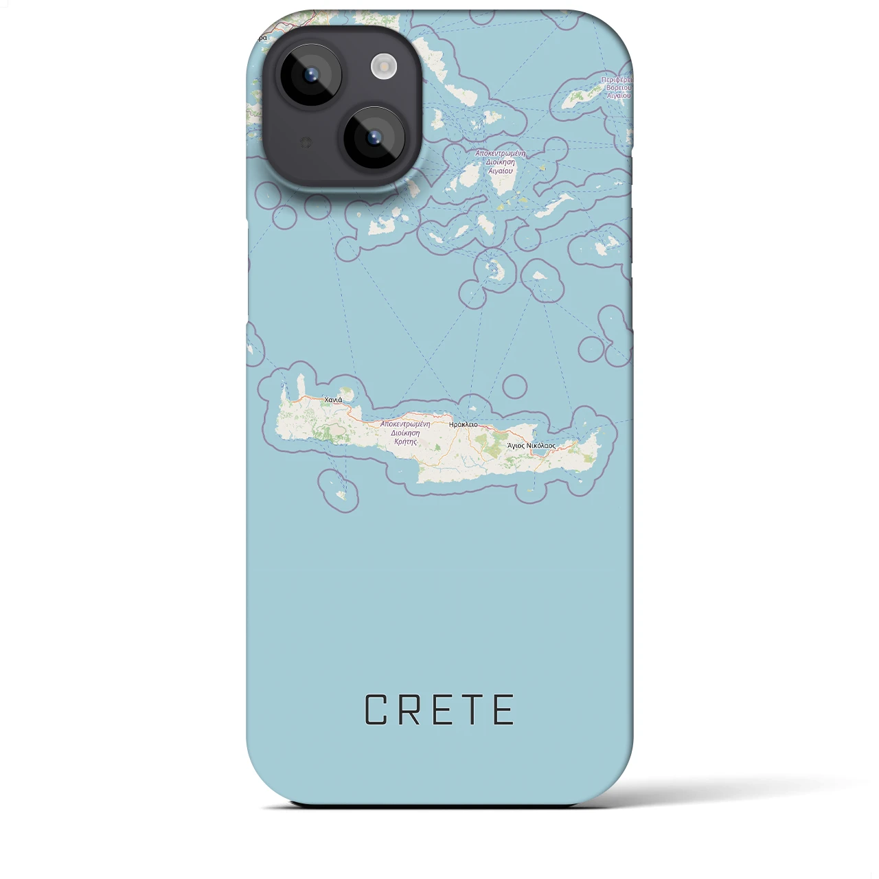【クレタ島(ギリシャ)】地図柄iPhoneケース(バックカバータイプ)