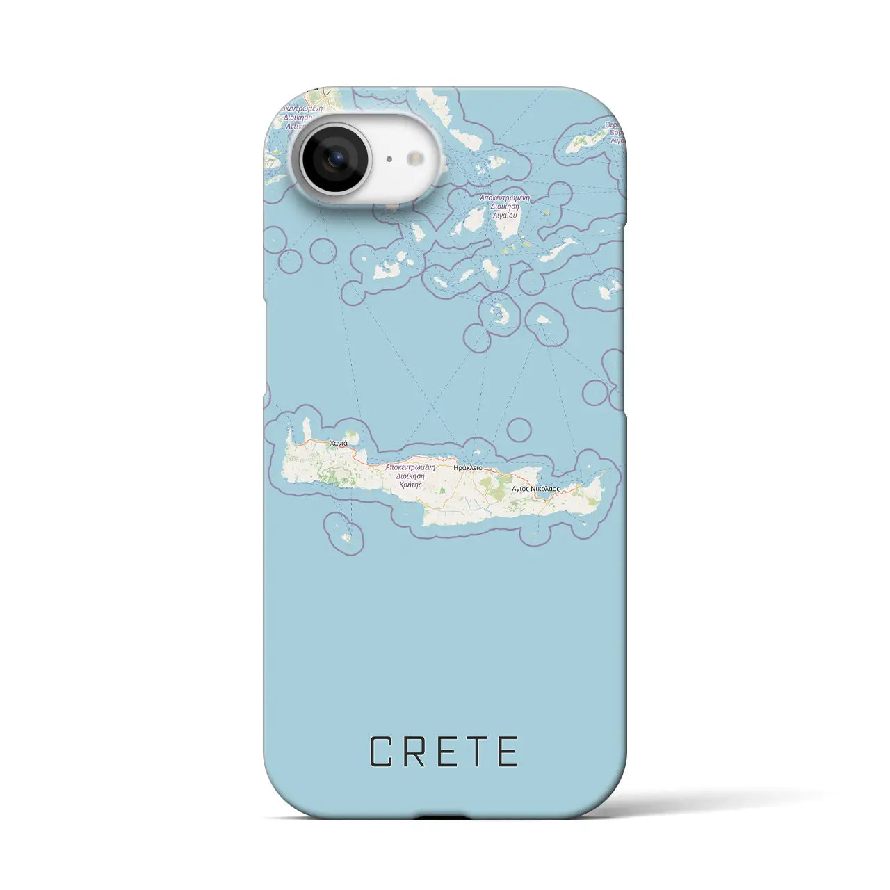 【クレタ島(ギリシャ)】地図柄iPhoneケース(バックカバータイプ)