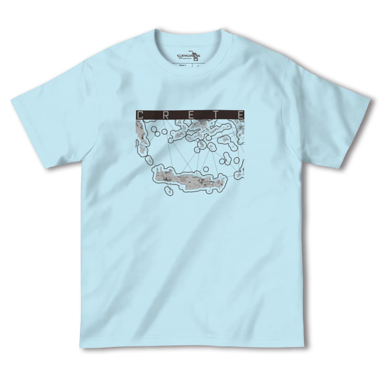 【クレタ島(ギリシャ)】地図柄ヘビーウェイトTシャツ
