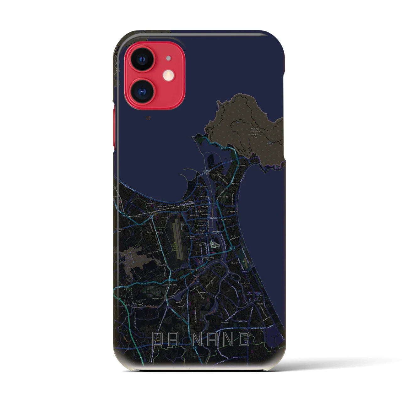 【ダナン(ベトナム)】地図柄iPhoneケース(バックカバータイプ)